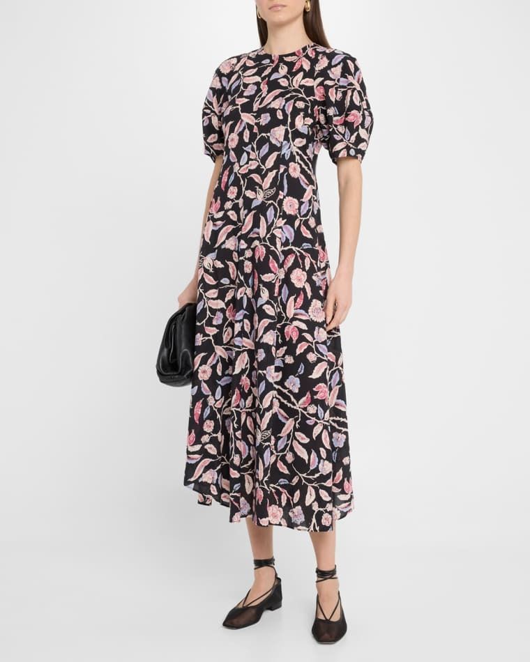 플로랄 프린트 코튼 포플린 맥시 드레스 Bettina Floral-Print Cotton Poplin Maxi Dress prod278970567GARDEN FLORAL MIDNIG