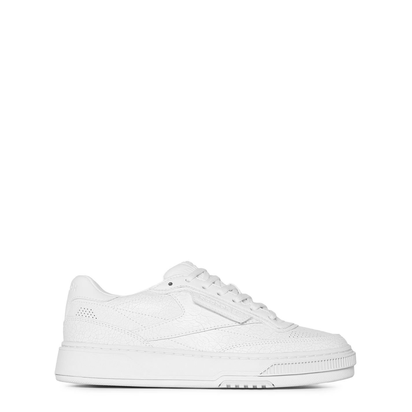 클럽 가죽 스니커즈 Club C Ltd Cracked Leather Sneakers 129355 Crackled White
