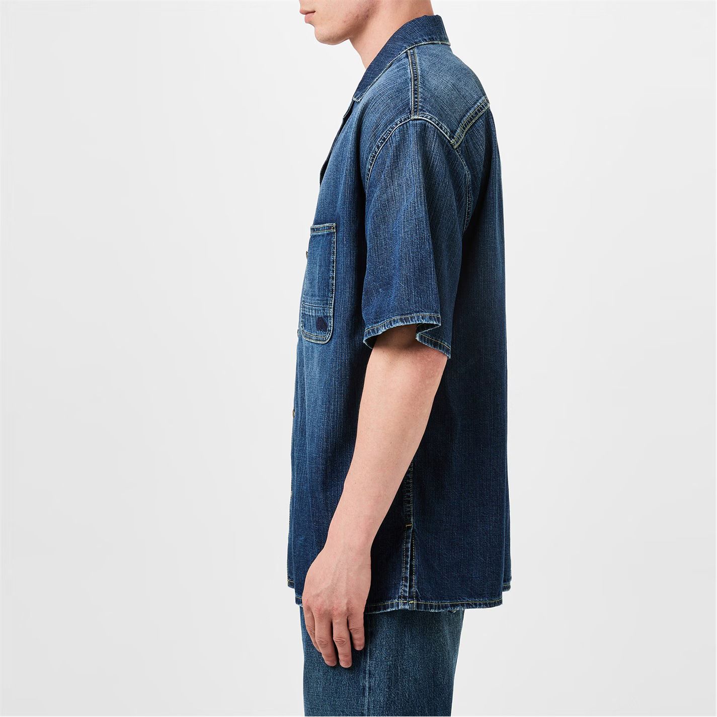 데님 볼링 셔츠 Denim Bowling Shirt 317439 Blue Wash