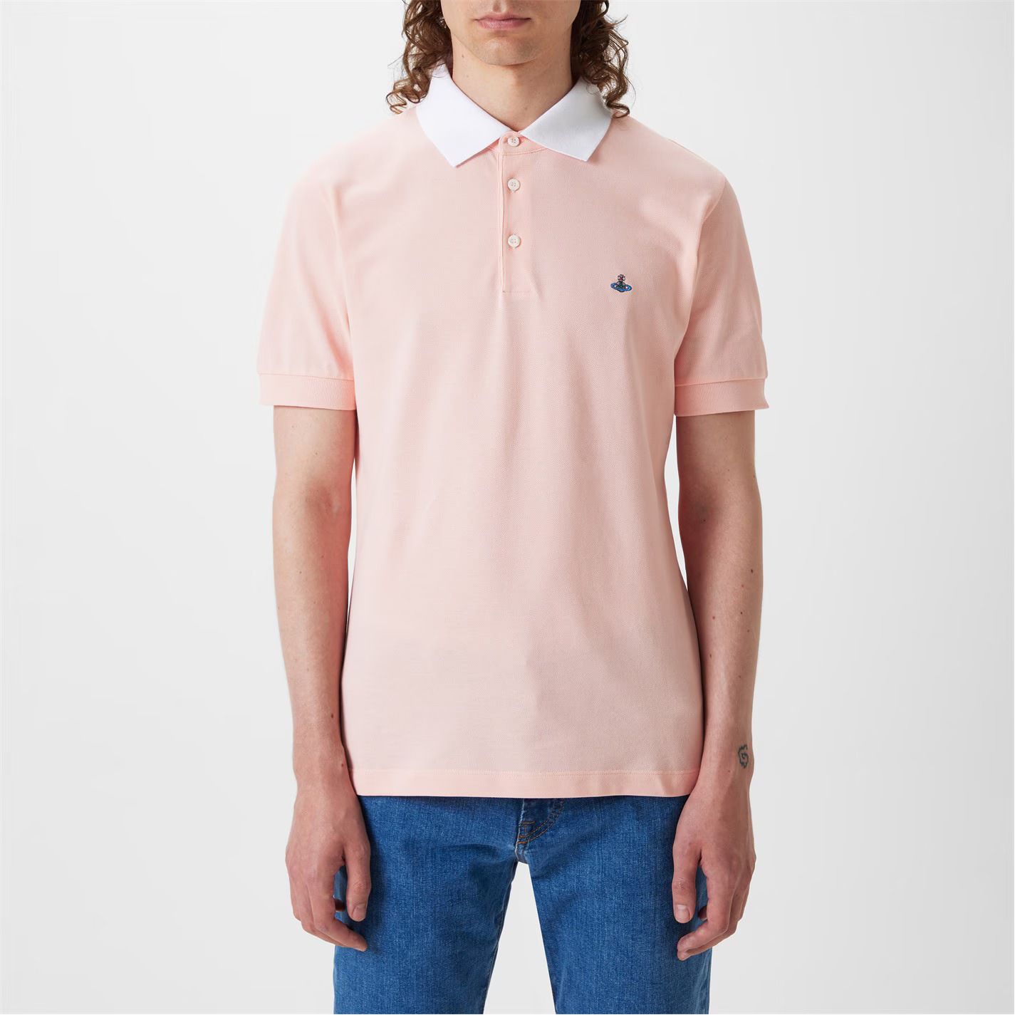 남성 플레인 코튼 배색 넥 카라 폴로 셔츠 Men's Plain Cotton Contrasting Collar Polo Shirt 540485 English Rose