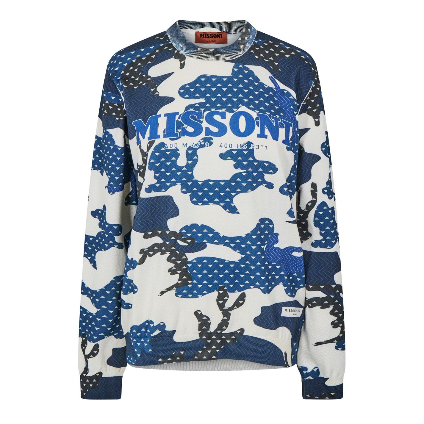스웨터 Camo Sweater 522551 Camouflage Blu