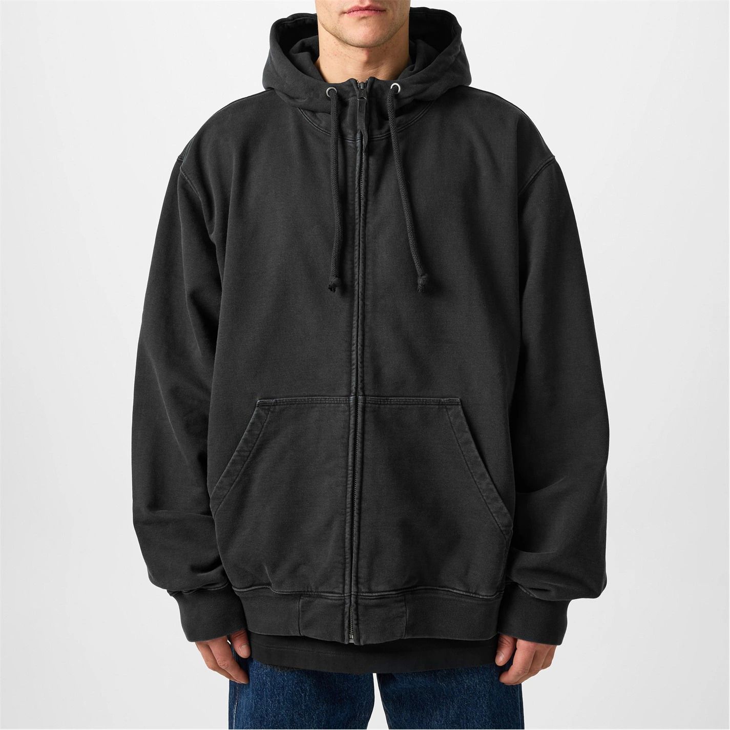 자수 로고 후디 Embroidered Logo Hoodie 529288 Wash black