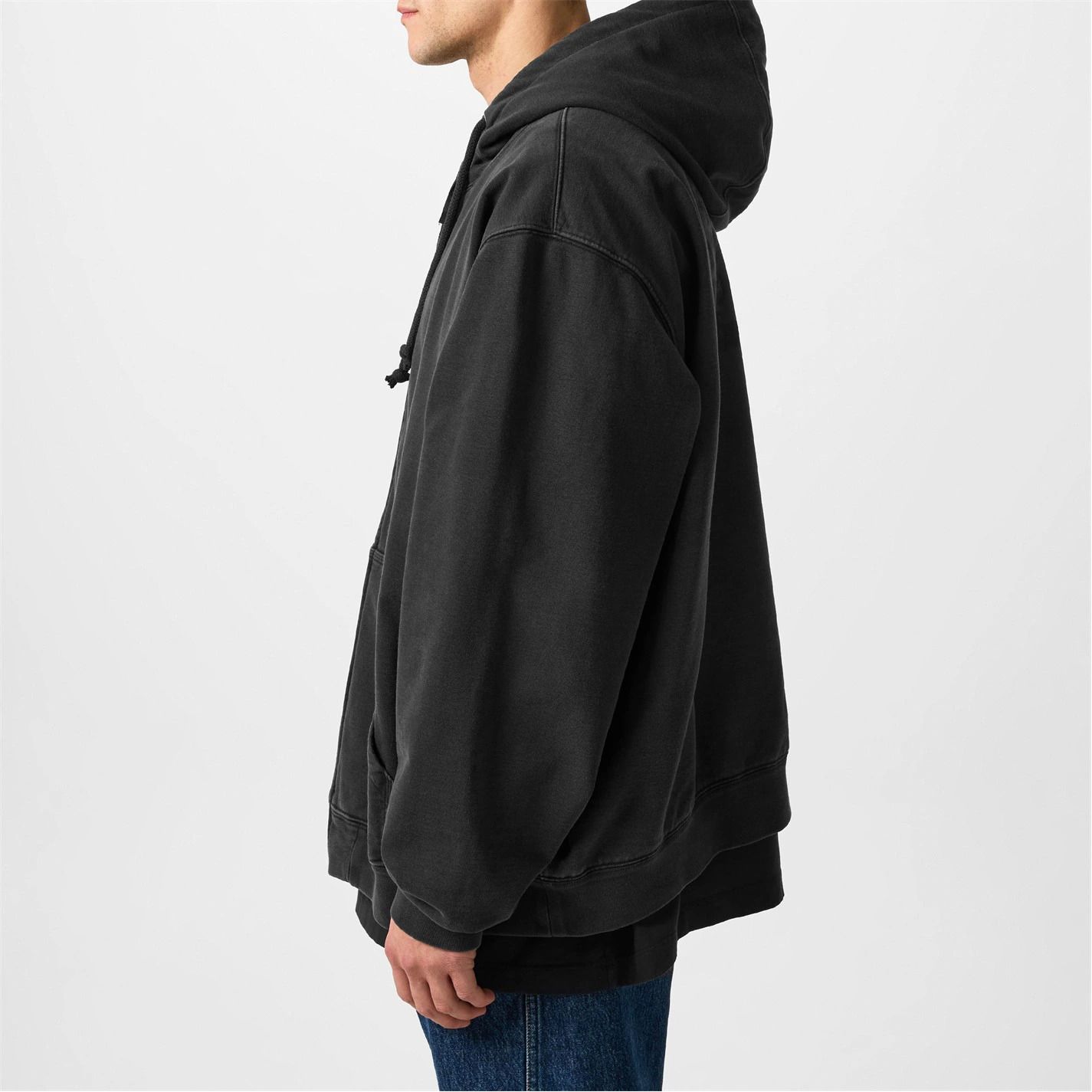 자수 로고 후디 Embroidered Logo Hoodie 529288 Wash black