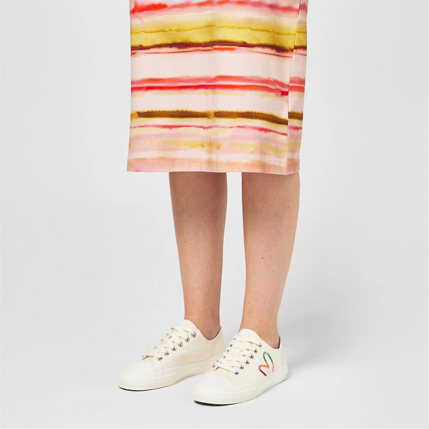 캔버스 여성 Kinsey Canvas Trainer Ladies 248073 White 02
