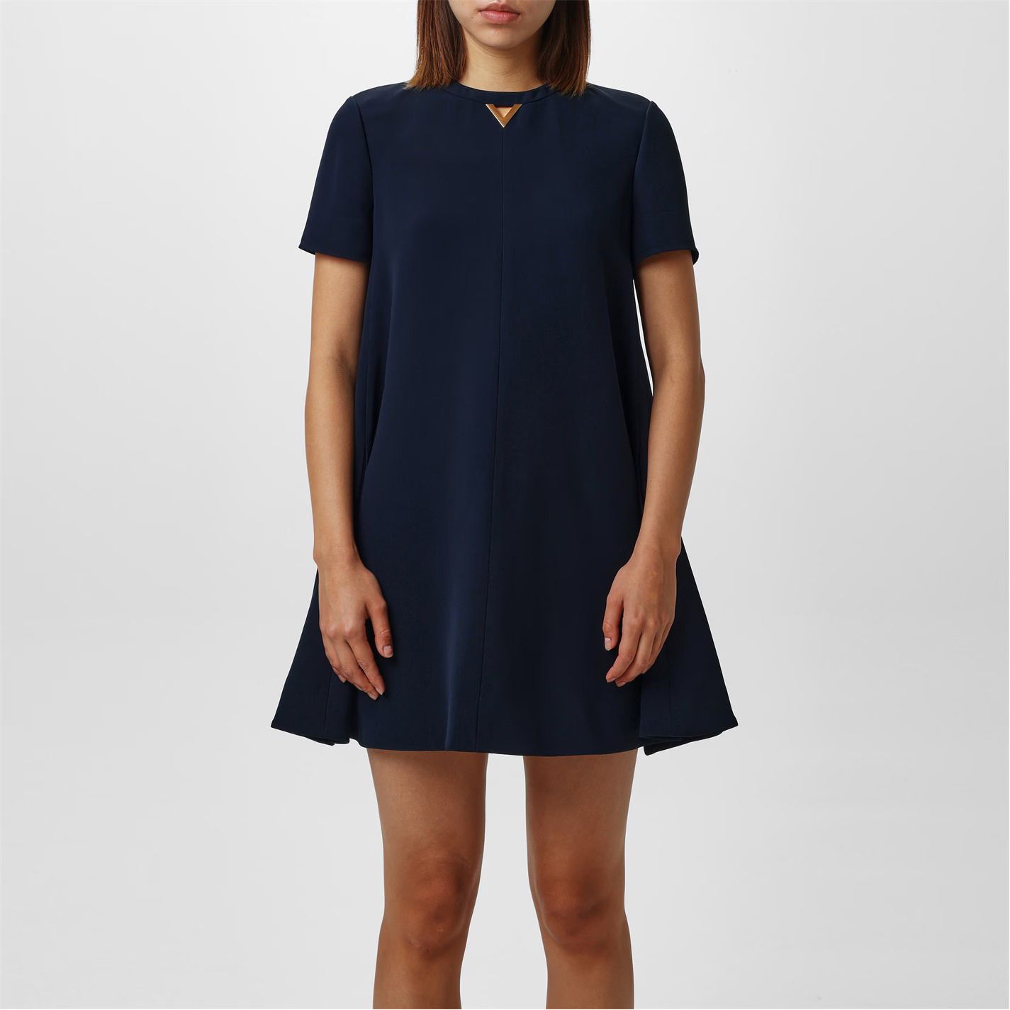 발렌티노 스트럭처드 꾸뛰르 숏 드레스 Valentino Structured Couture Short Dress 642213 Navy