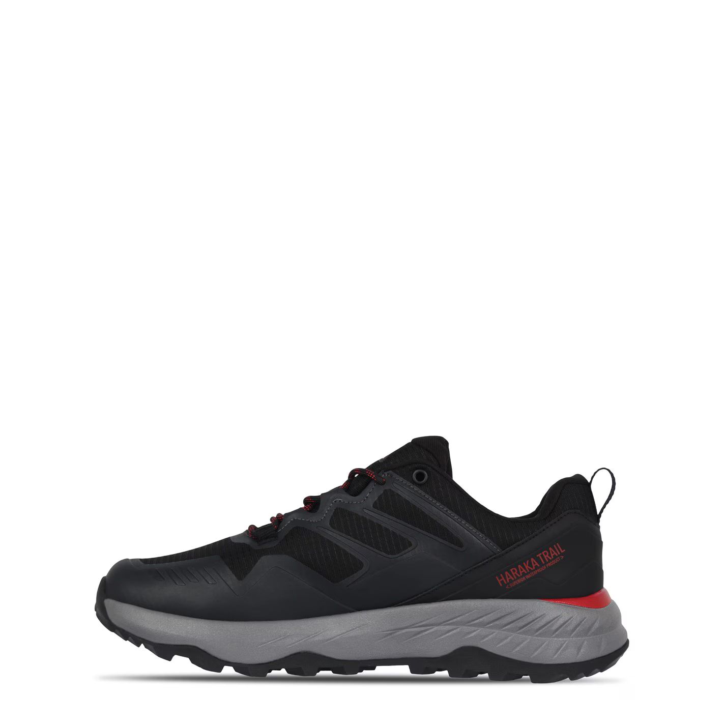 워터프루프 방수 남성 신발 Haraka Waterproof Mens Walking Shoes Char/Blk/Red 18301902