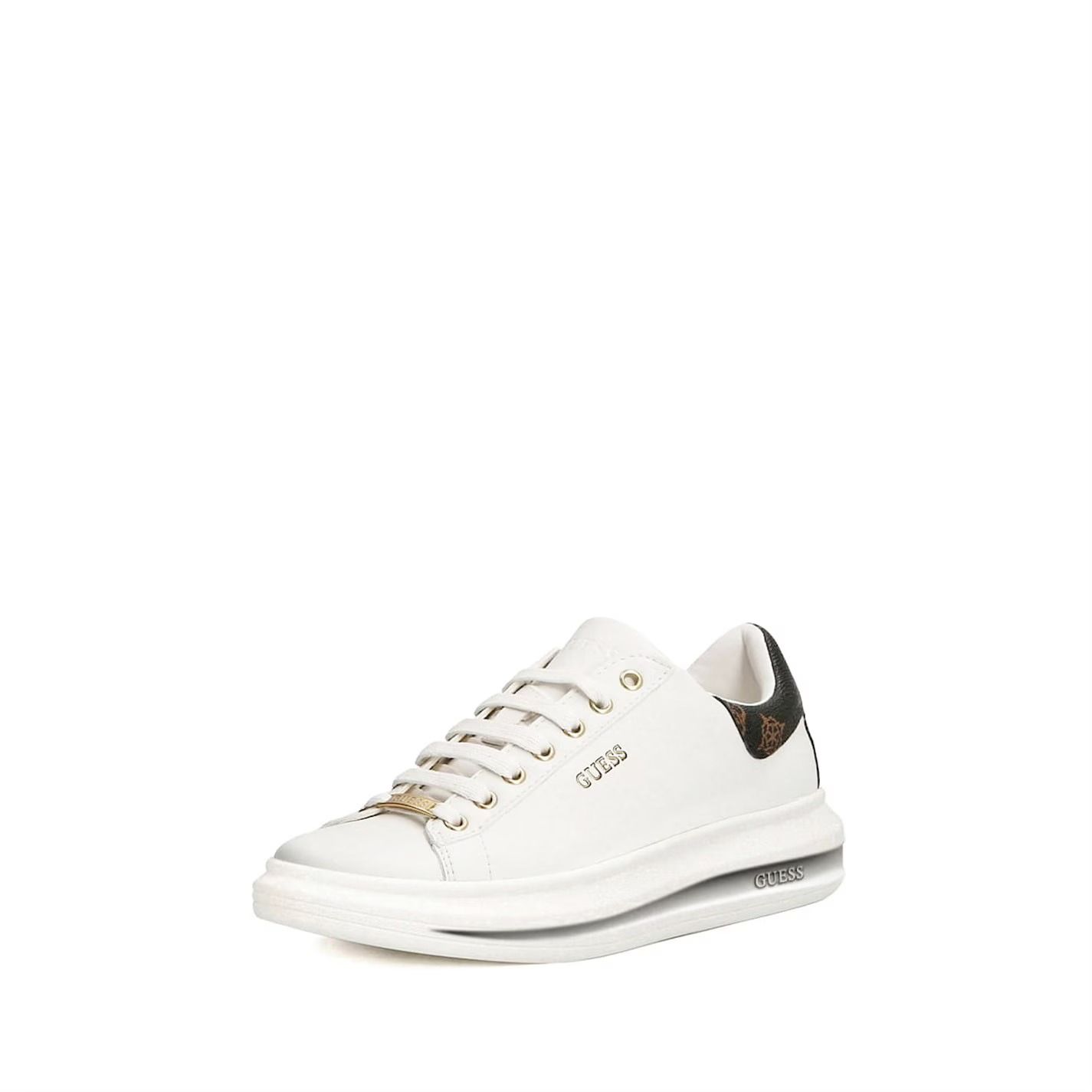 스니커즈 Guess Salerno Sneaker 234709 White / Ochra