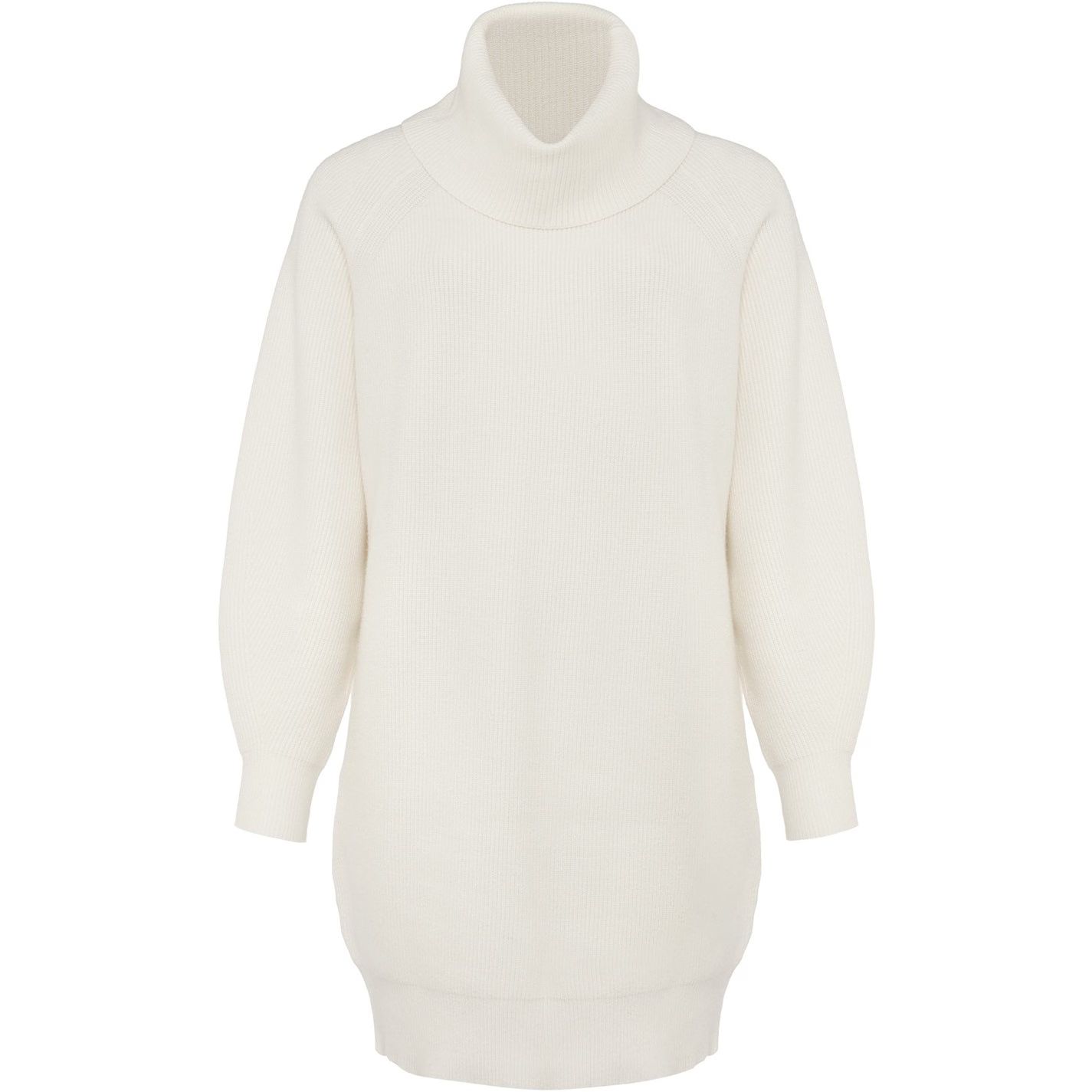 넥 드레스 윈터 화이트 Nisha Ribbed Cowl Neck Dress Winter White 31600801