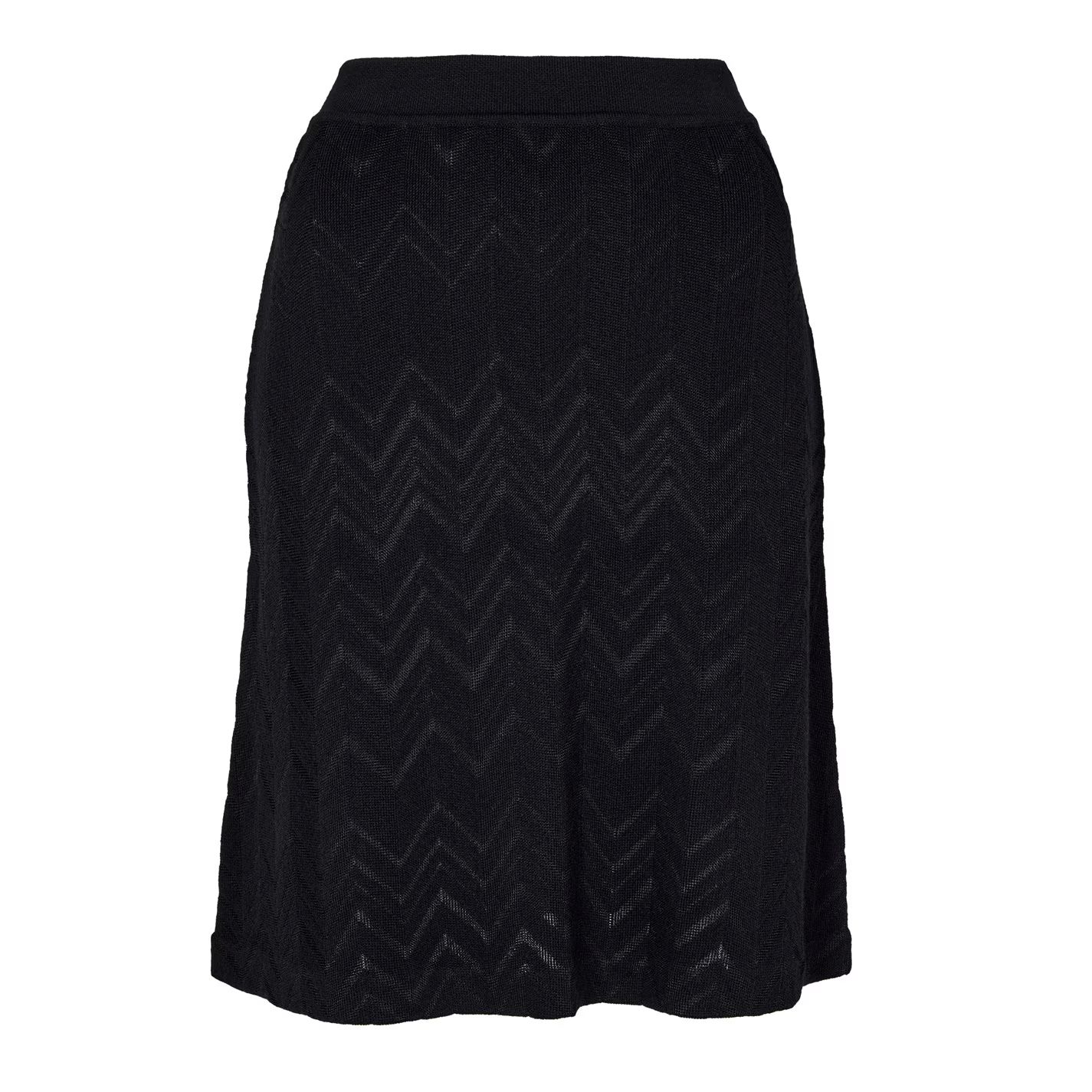 쉐브론 미니 스커트 블랙 Chevron Mini Skirt Black Beauty 32640203