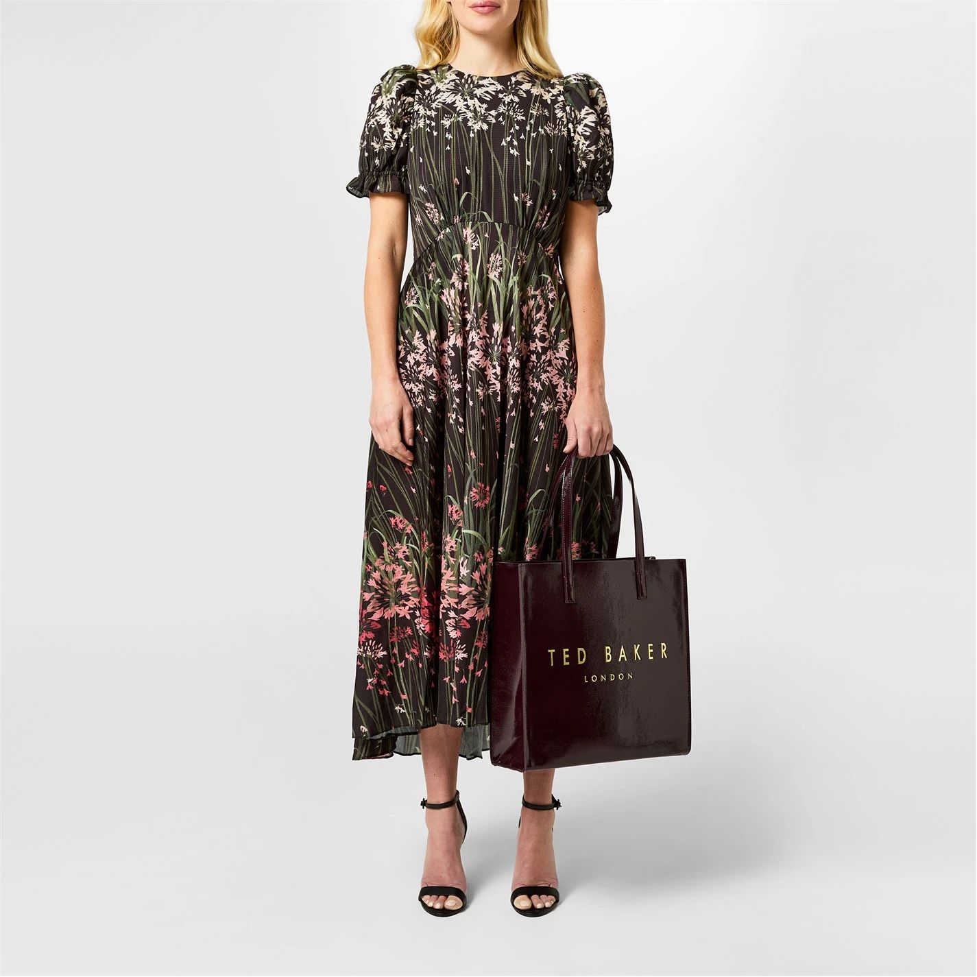 플로랄 드레스 블랙 Zahrria Floral Dress Black 98147503