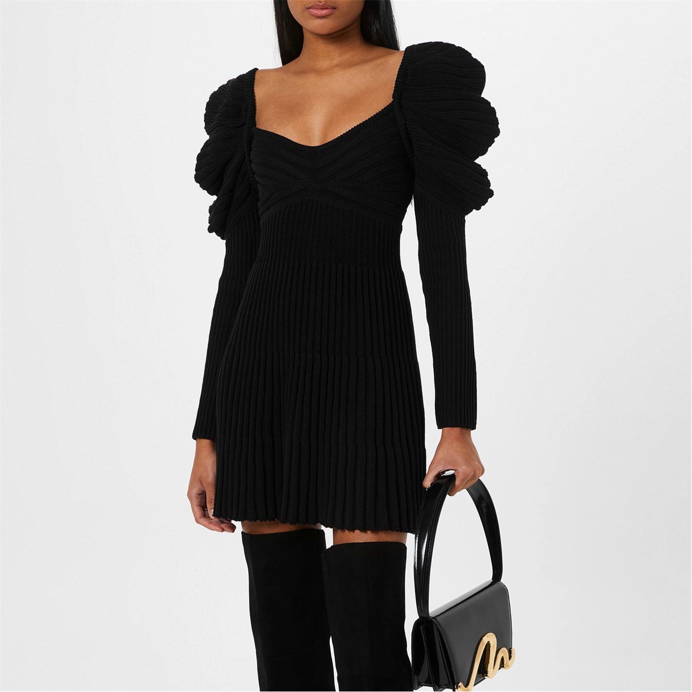 니트 드레스 블랙 Adelie Knit Dress Black 66516103