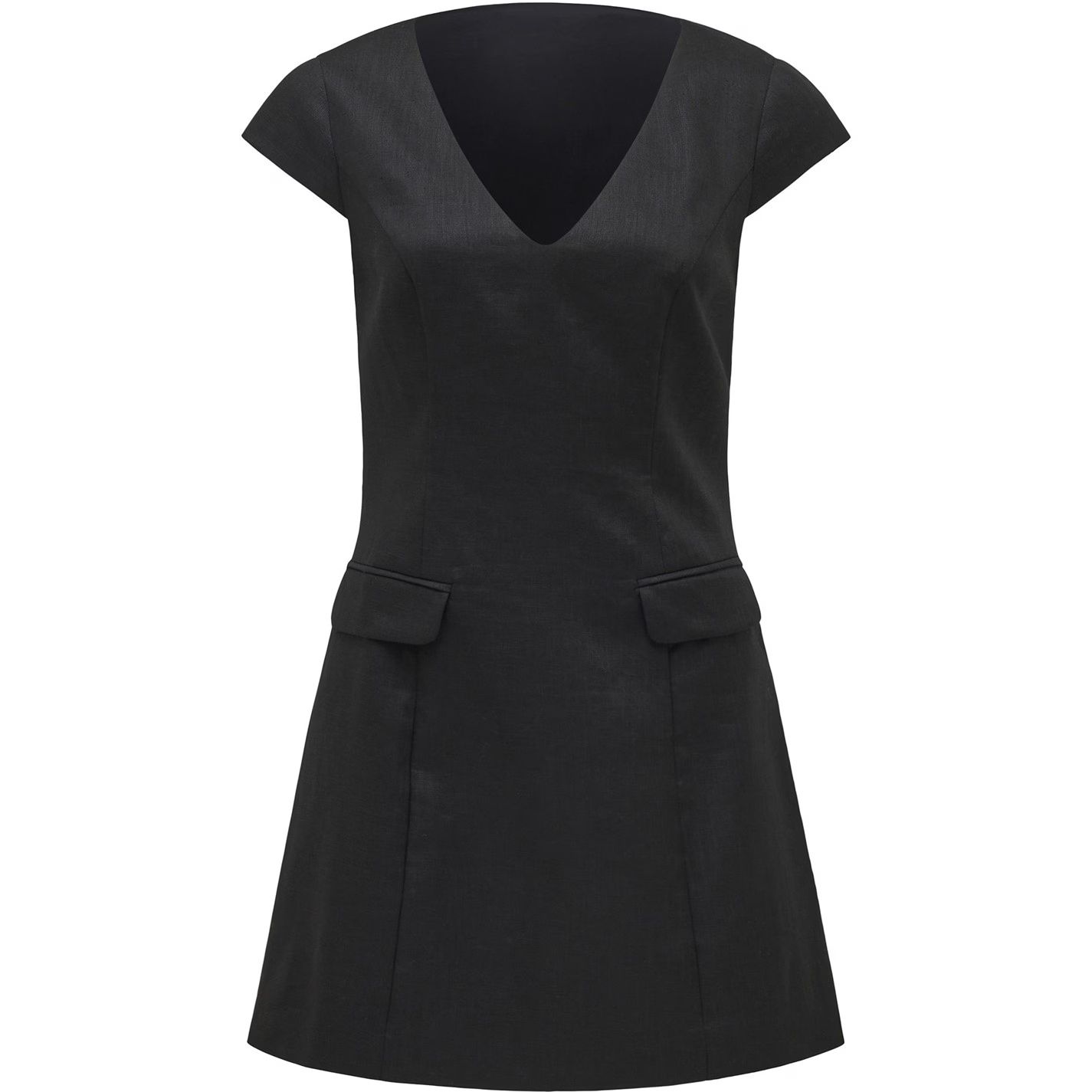모자 슬리브 미니 드레스 블랙 Layla Cap Sleeves Mini Dress Black 33495803