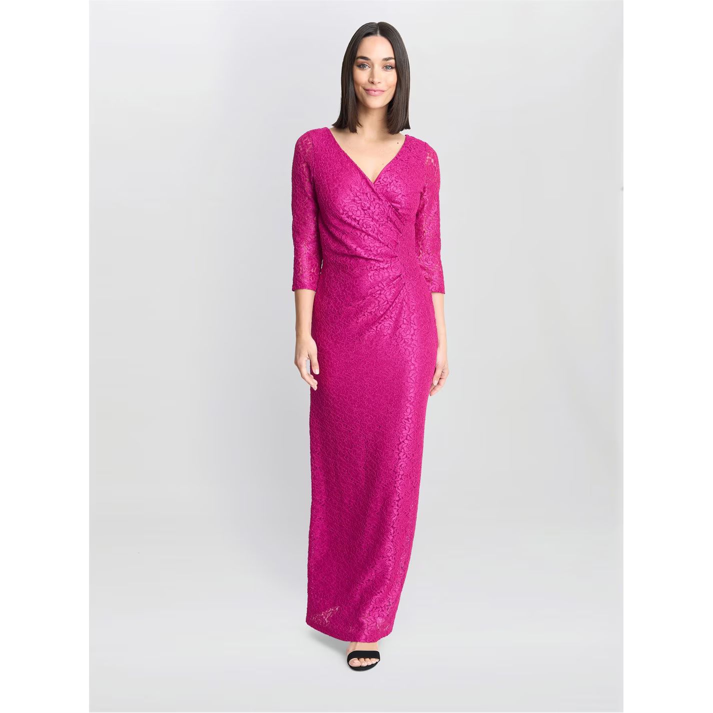 레이스 랩 맥시 드레스 푸시아 Fearne Lace Wrap Maxi Dress FUCHSIA 31907906