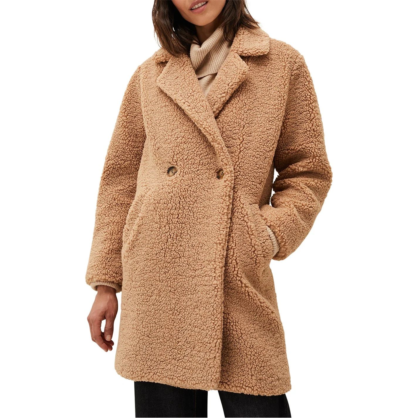 테디 코트 카멜 Katherine Teddy Coat Camel 32835604