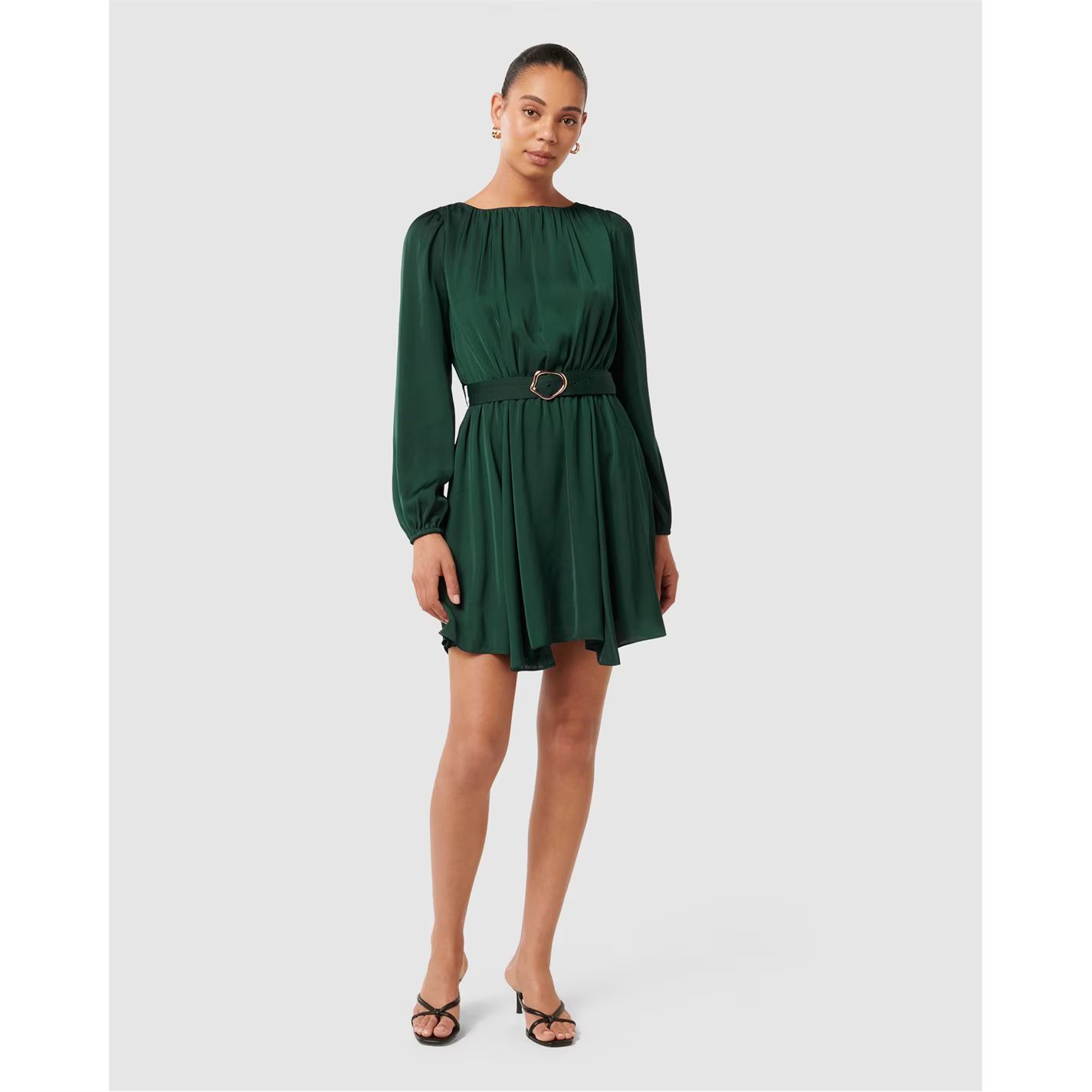 벨트 미니 드레스 다크 그린 Florentine Belted Mini Dress Dark Green 29337815
