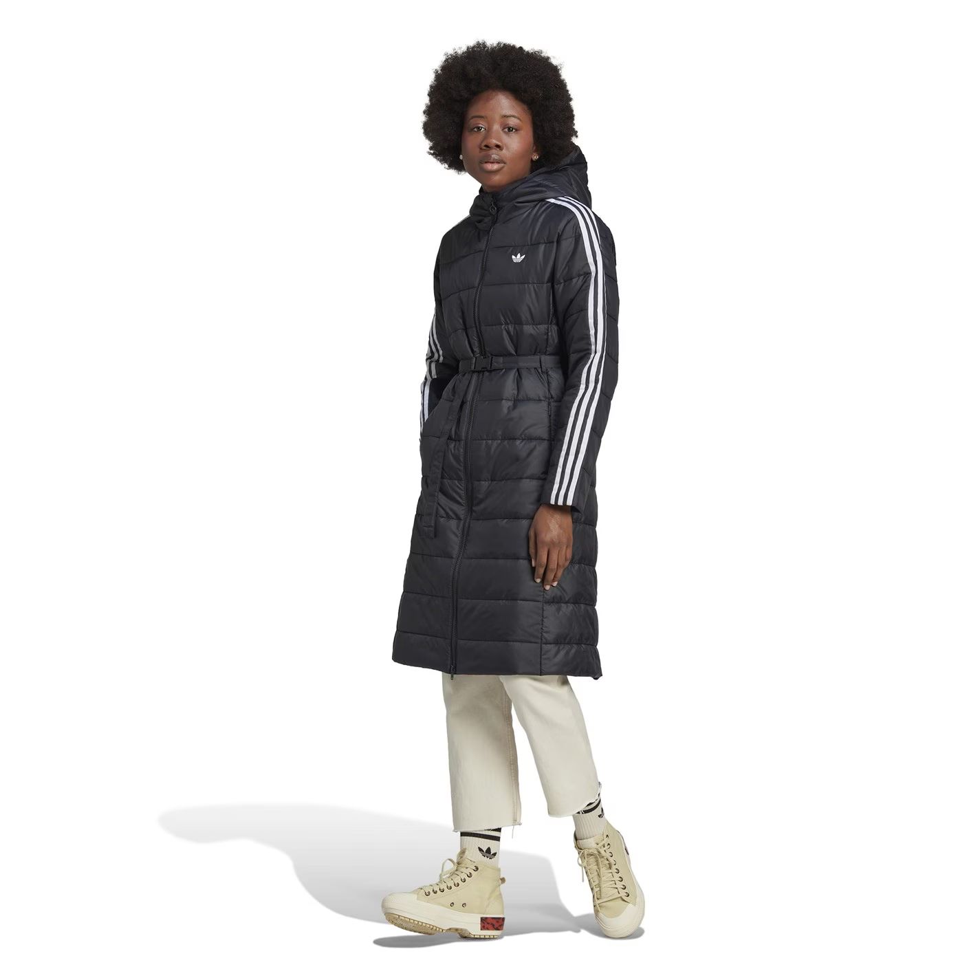 후드 프리미엄 롱 슬림 자켓 여성 블랙 Hooded Premium Long Slim Jacket Womens BLACK 67584903