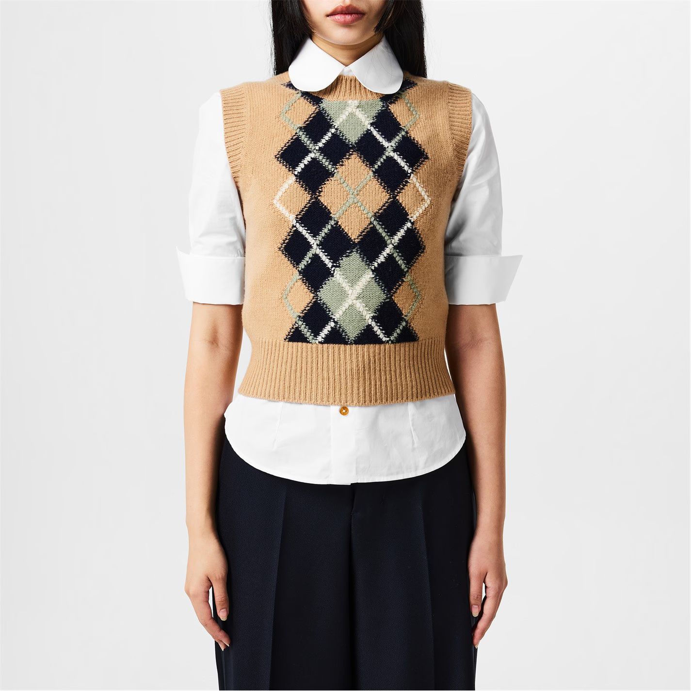 스웨터 Argyle Sweater Nude/Navy/2022 33370204
