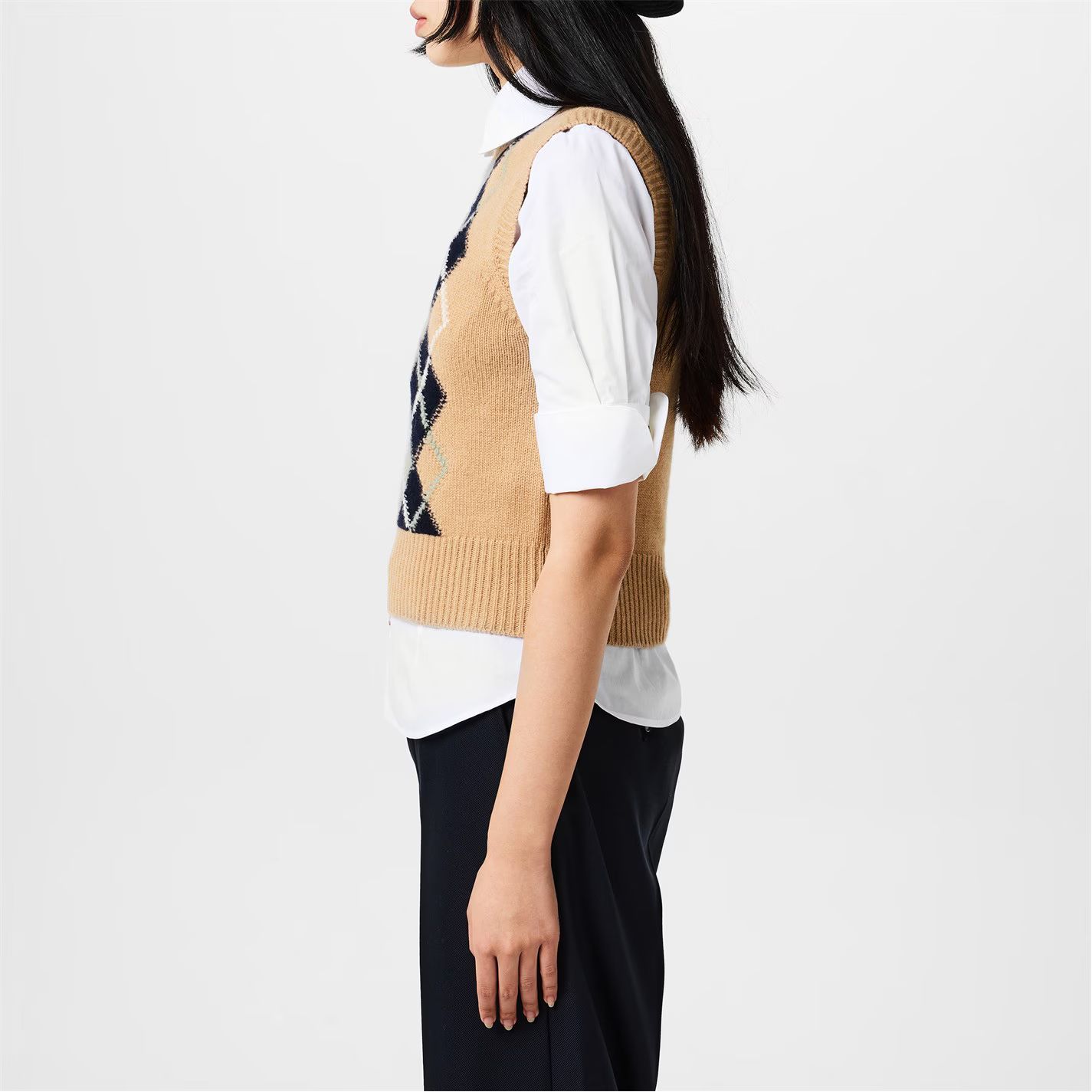 스웨터 Argyle Sweater Nude/Navy/2022 33370204