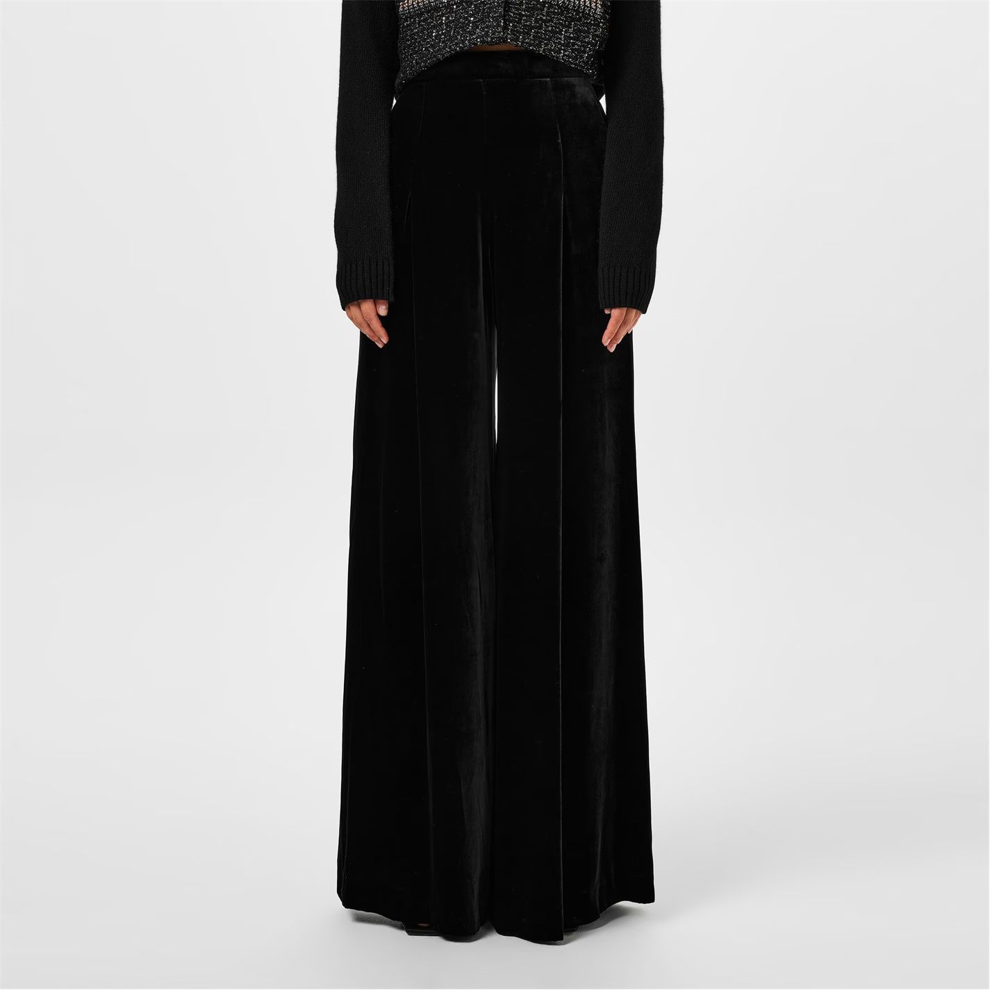 벨벳 바지 블랙 Velvet Trousers Black 67185403