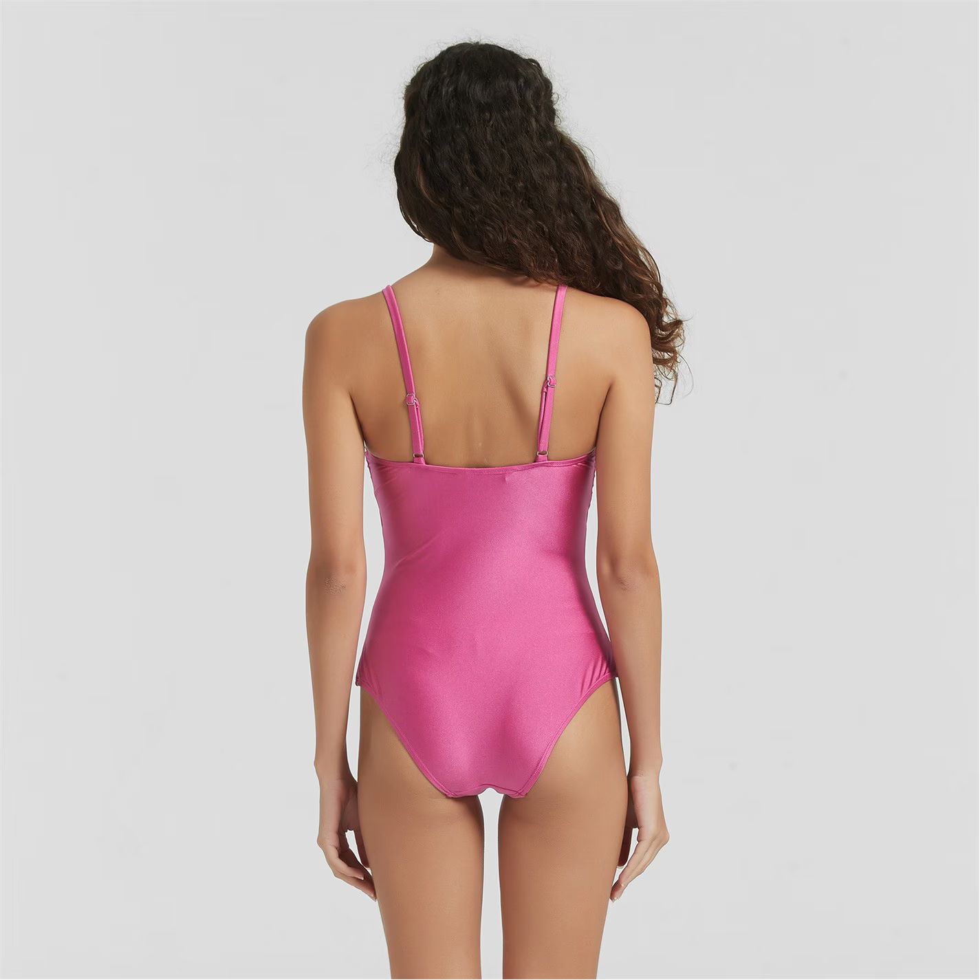 수영복 Lattice Plunge Swimsuit Raspberry 35502306