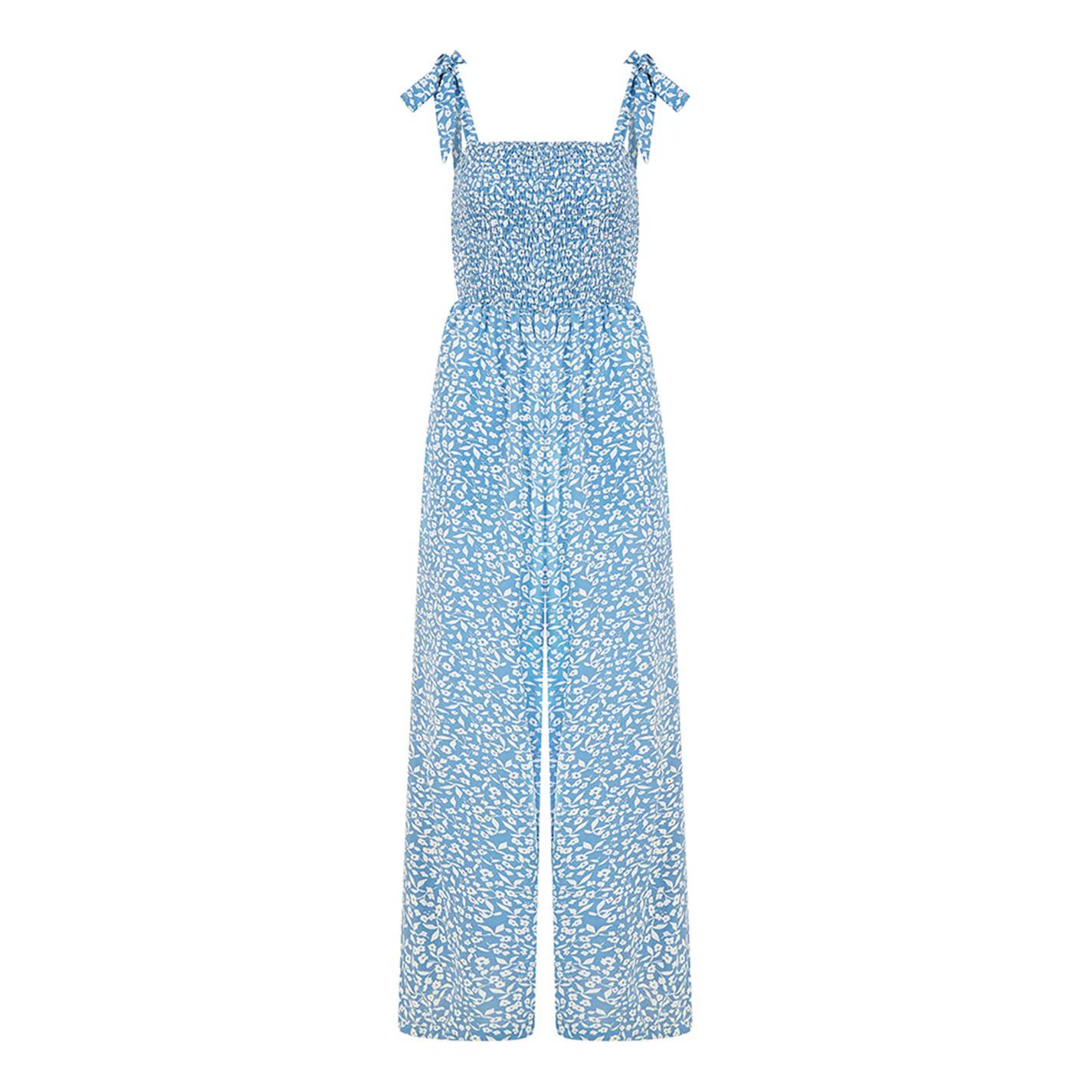 점프수트 블루 Ruched Jumpsuit Blue 32253718