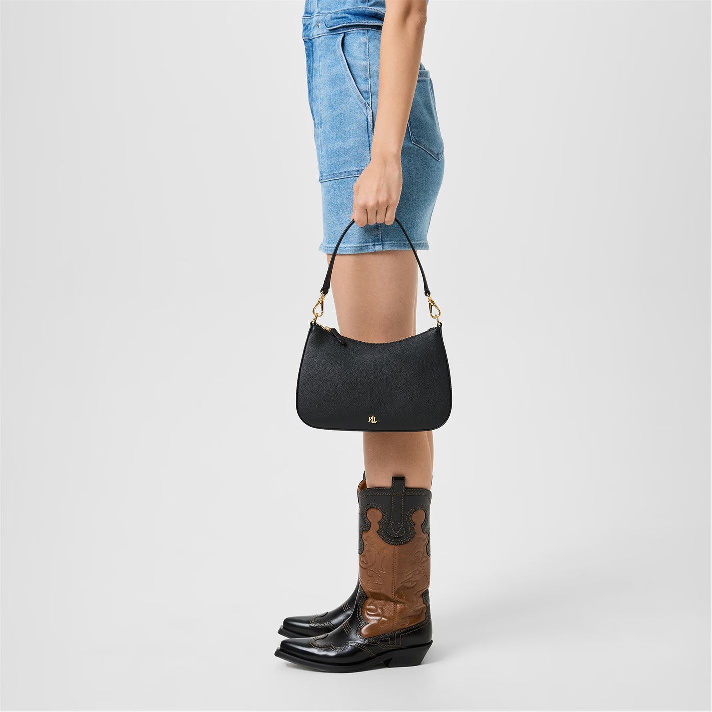 여성 가죽 숄더 가방 블랙 Women's Danni Leather Shoulder Bag Black 72400103