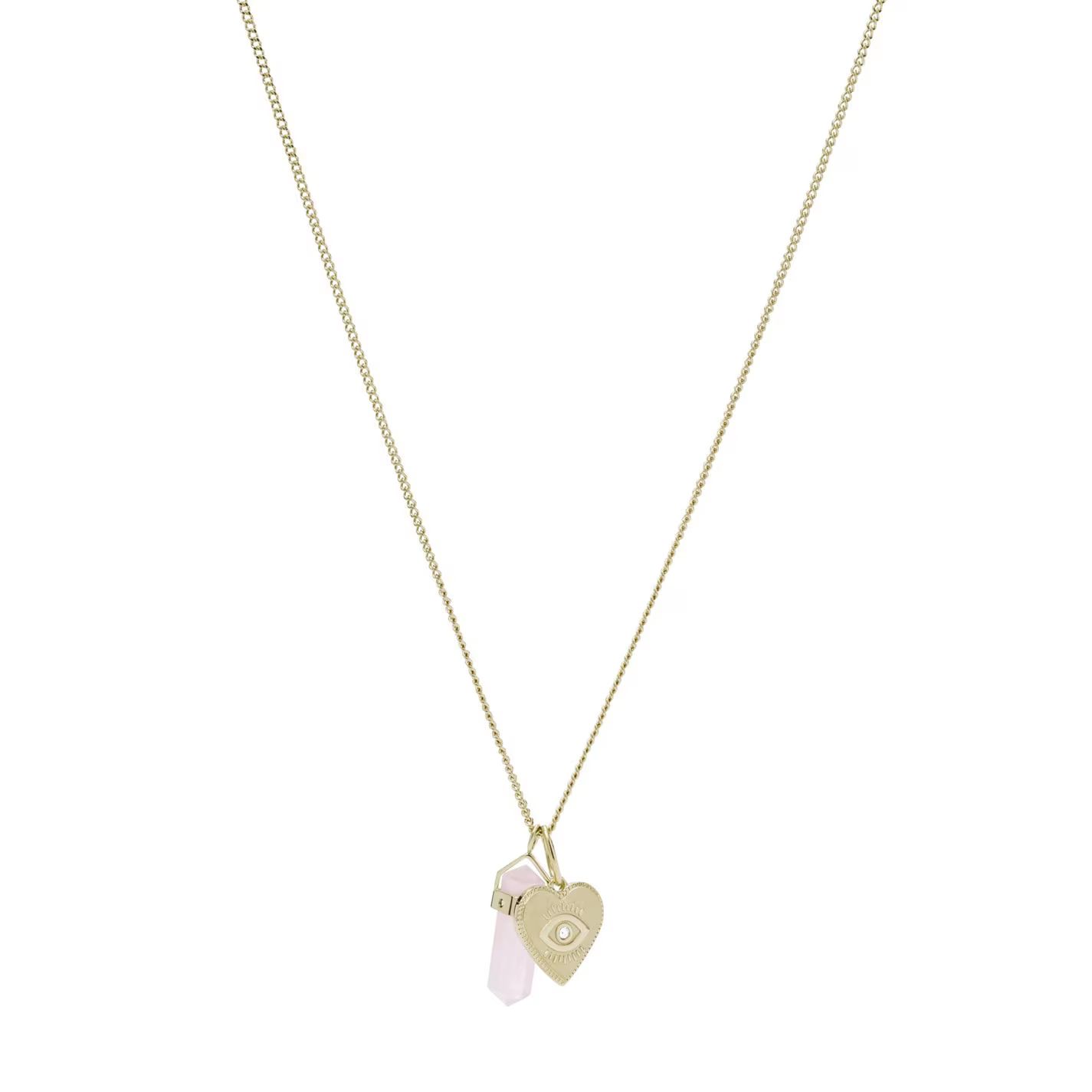 파워 오브 로즈 쿼츠 펜던트 목걸이 골드 핑크 Georgia Power Of Crystals Rose Quartz Pendant Necklace JF03471710 Gold / Pink 76675210
