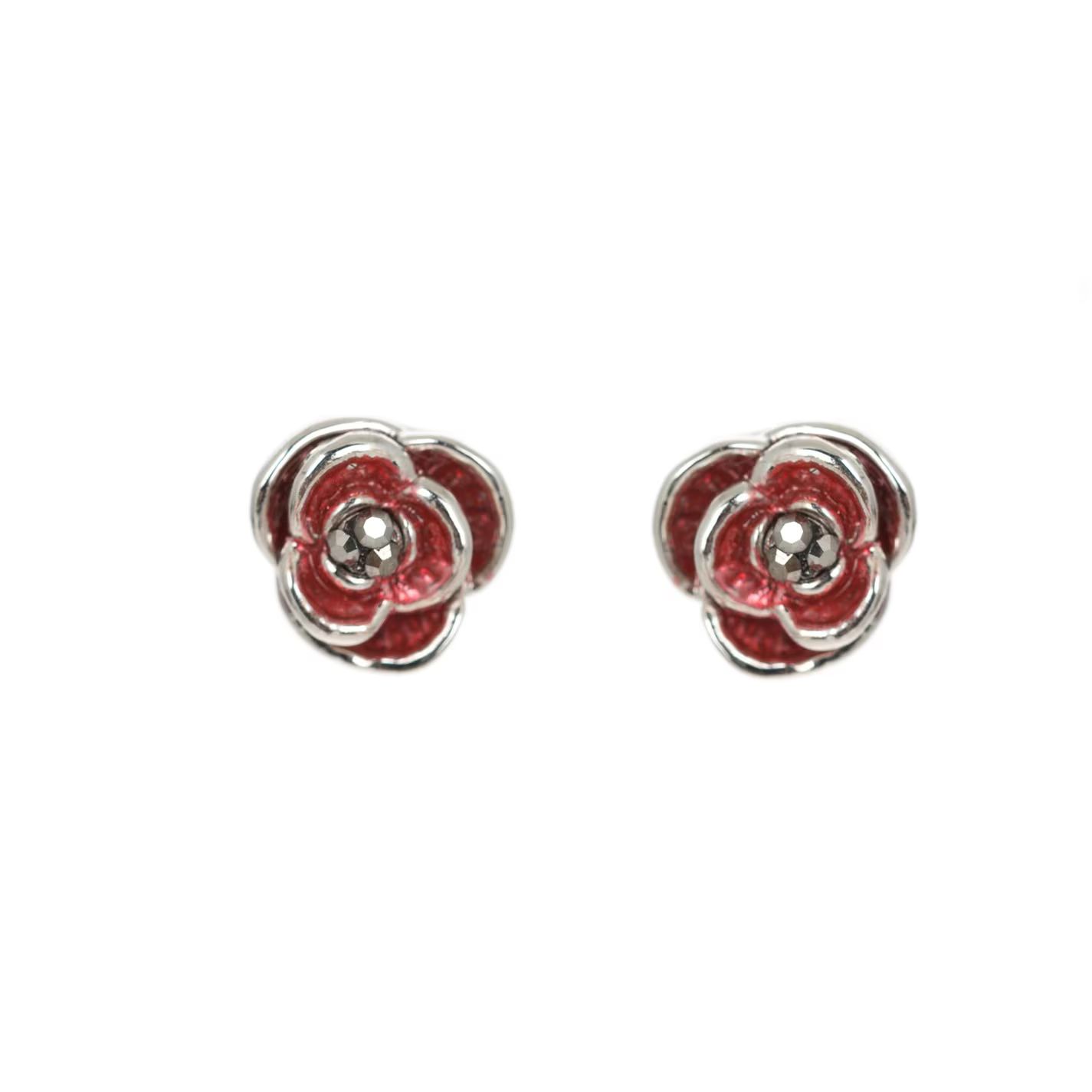 크리스탈 파피 귀걸이 레드 Espree Enamel and Crystal Poppy Earrings Red 71684808