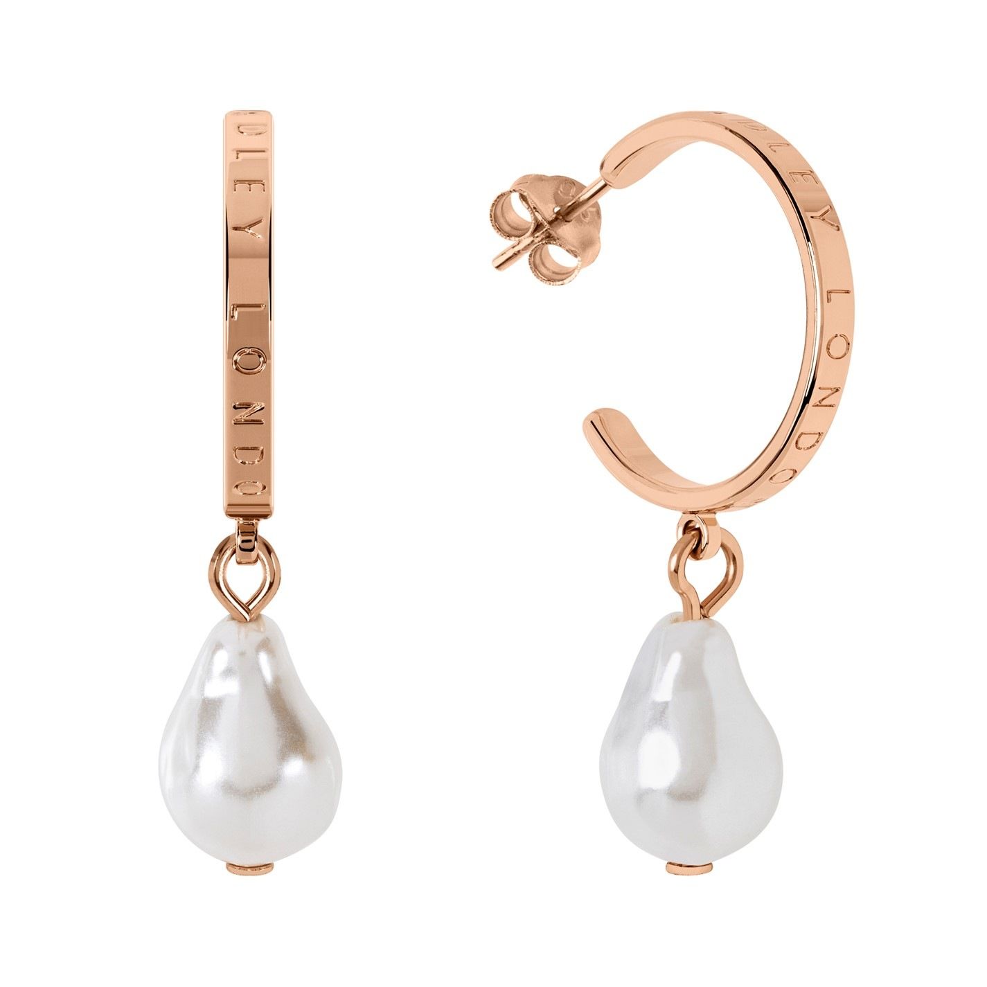 로즈 골드 플레이트 진주 Radley 18ct Rose Gold Plated Pearl Huggies Rose Gold 71981510