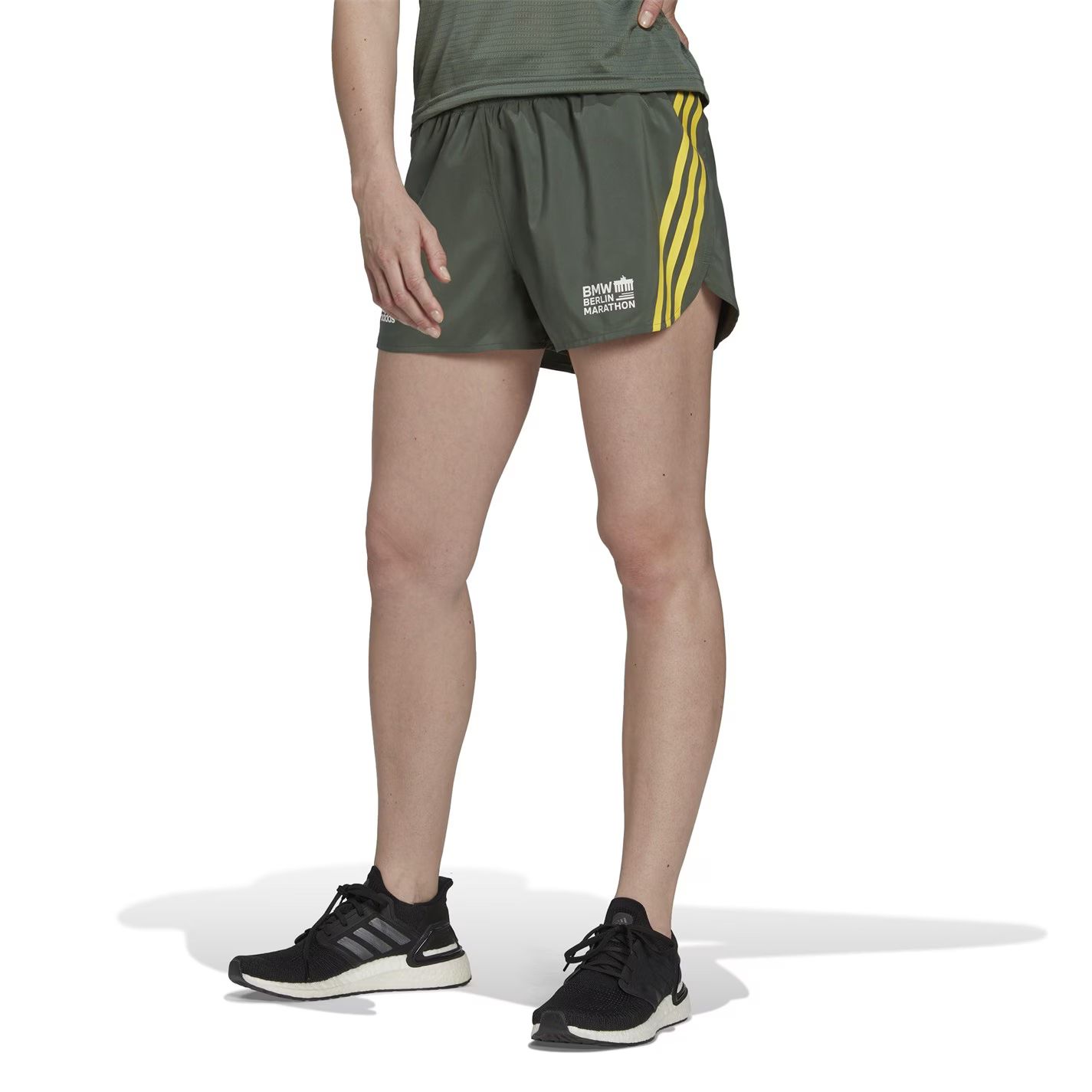 베를린 마라톤 런 3 스트라이프 러닝 바지 여성 Berlin Marathon 2022 Run Icons 3-Stripes Running Shorts Womens Greoxi 45376815