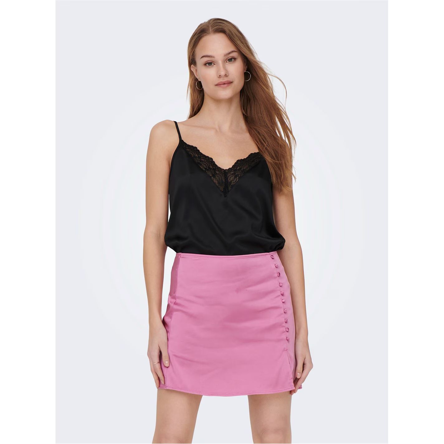 빅토리아 레이스 캐미솔 탑 여성 블랙 Victoria Lace Cami Top Womens Black 32631203