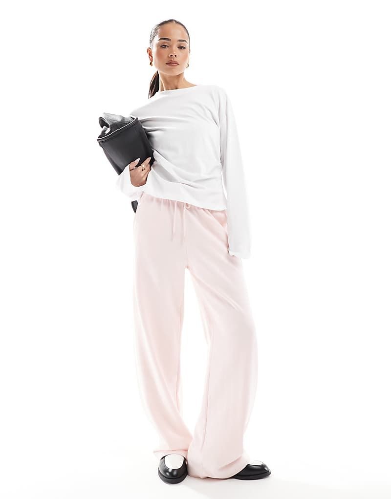 핑크 Weit geschnittene Jogginghose in blassem Rosa 208154861ROSA