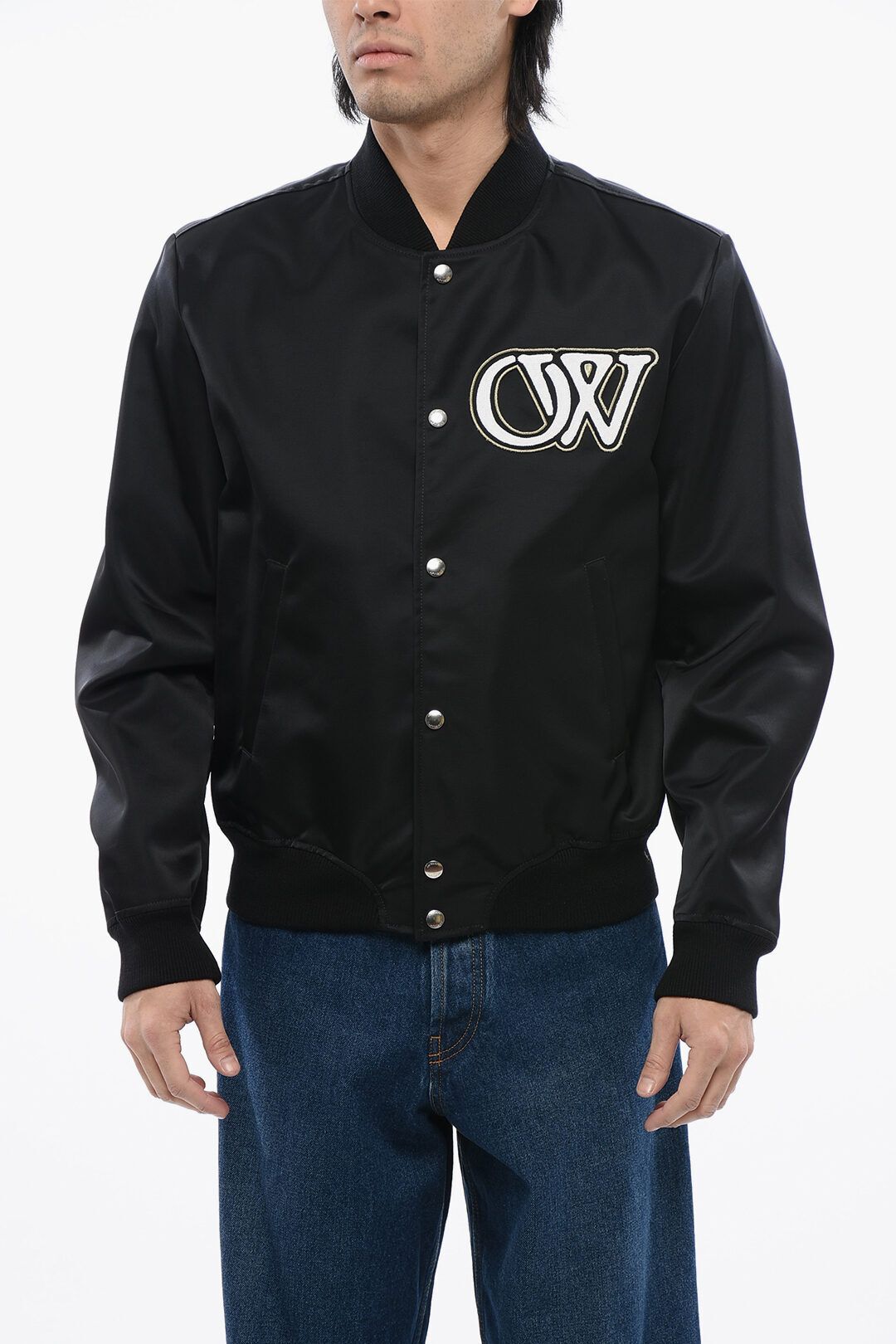자수 나일론 봄버 Embroidered VARSITY Nylon Bomber 647225