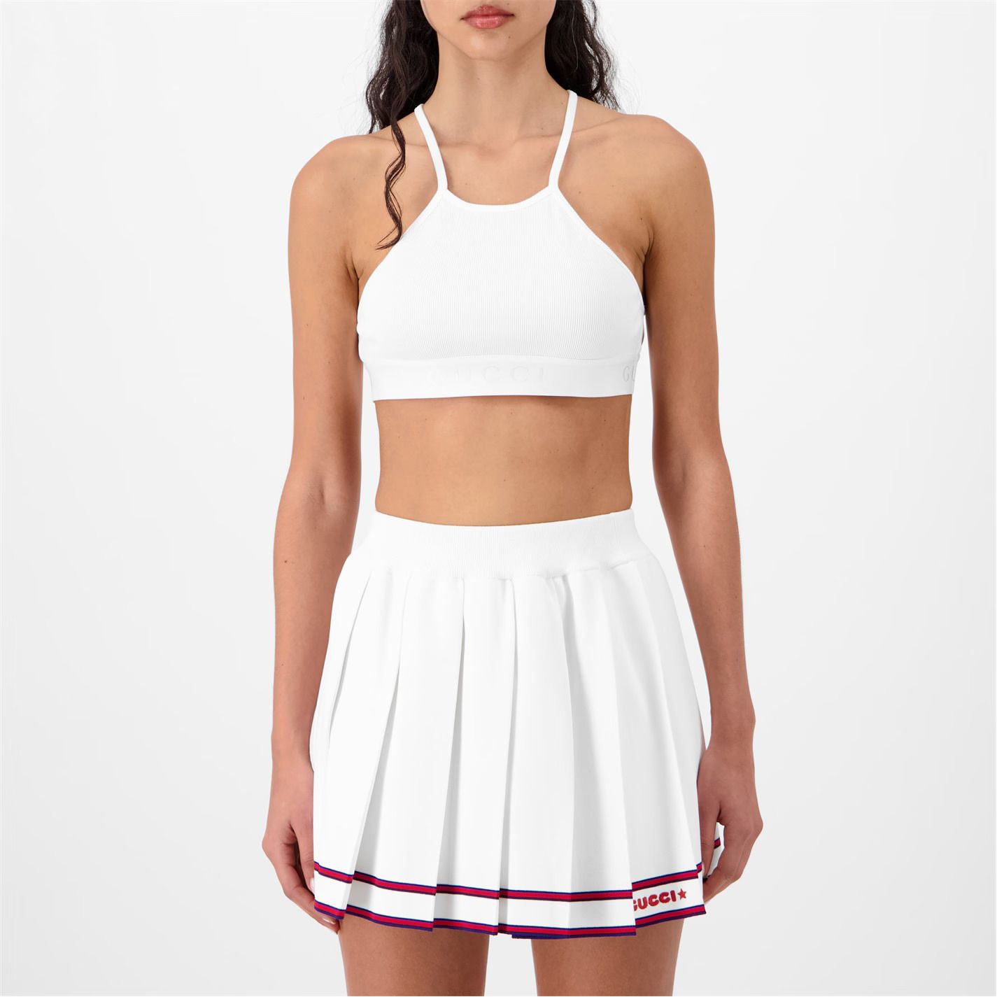 나일론 탱크 탑 Nylon Ribbed Tank Top 643621 White Magno