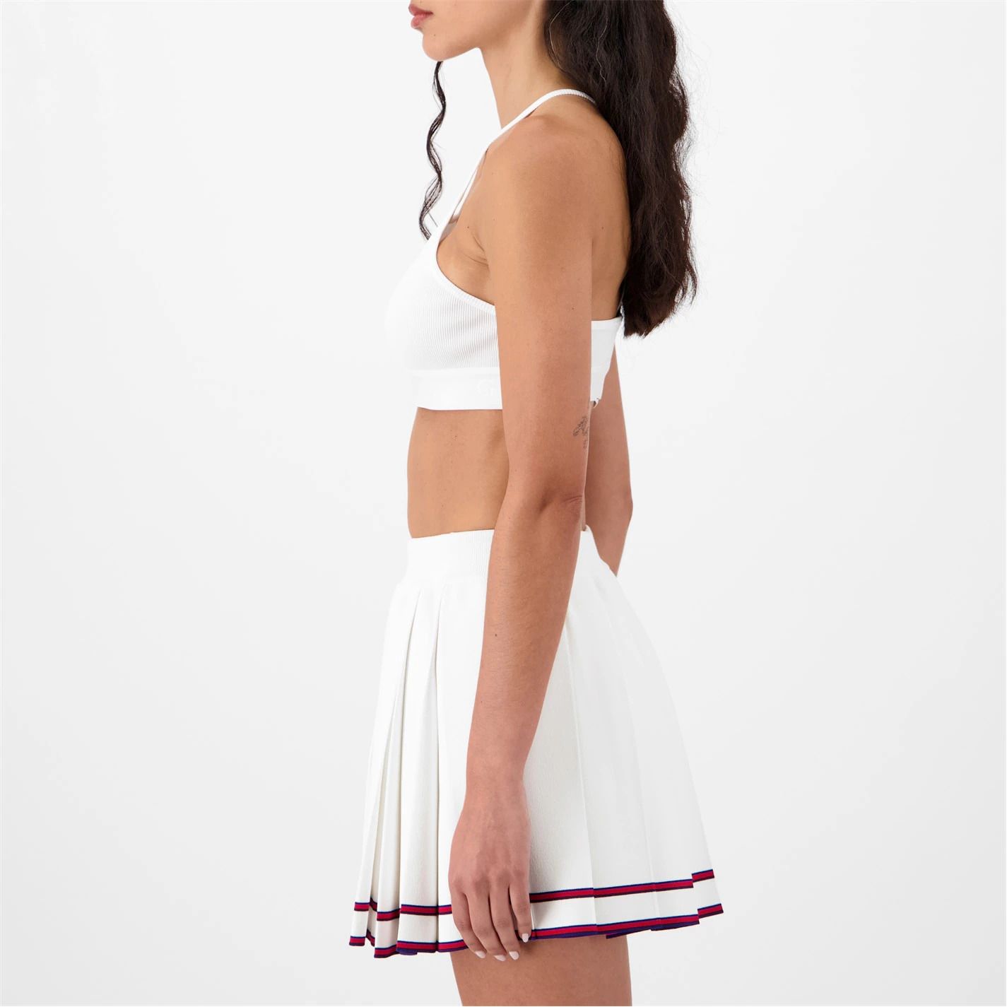나일론 탱크 탑 Nylon Ribbed Tank Top 643621 White Magno