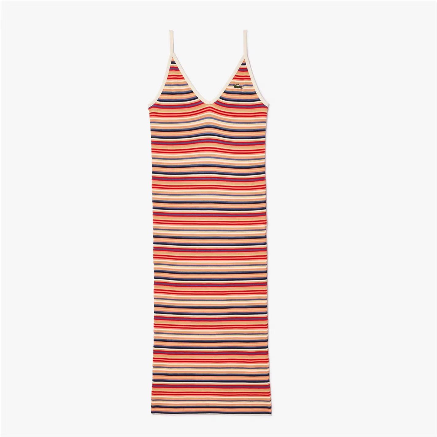롱 스트라이프 코튼 드레스 멀티 컬러 Long Striped Cotton Dress Multi colour 31792999