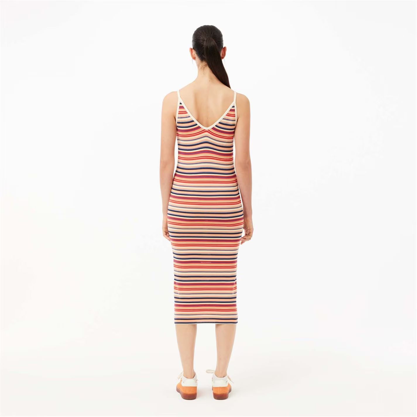 롱 스트라이프 코튼 드레스 멀티 컬러 Long Striped Cotton Dress Multi colour 31792999