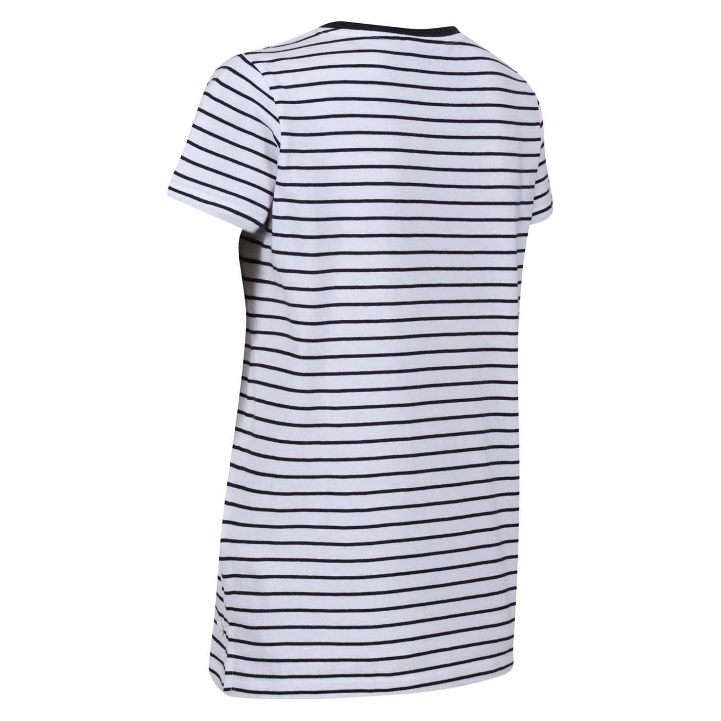 스트라이프 그래픽 티셔츠 화이트 네이비 Odalis II Striped Graphic T-Shirt White Navy 31712801
