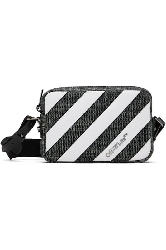 블랙 화이트 퀼티드 카메라 가방 Black & White Diagonal Quilted Camera Bag 16860491