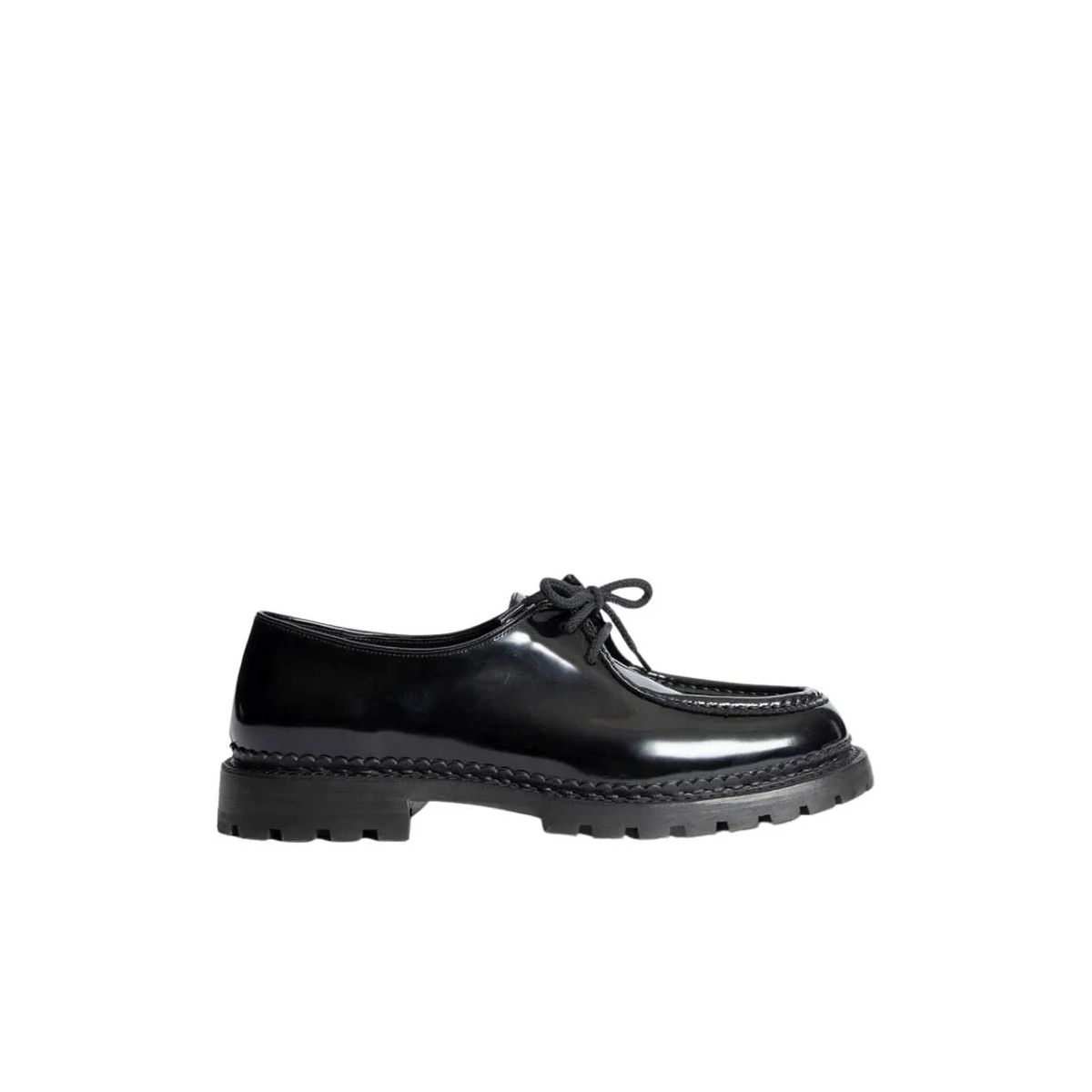 세인트 로랑 패널드 더비 신발 블랙 Saint Laurent Marbeuf Panelled Derby Shoes Black                        Schnurschuhe A0482466