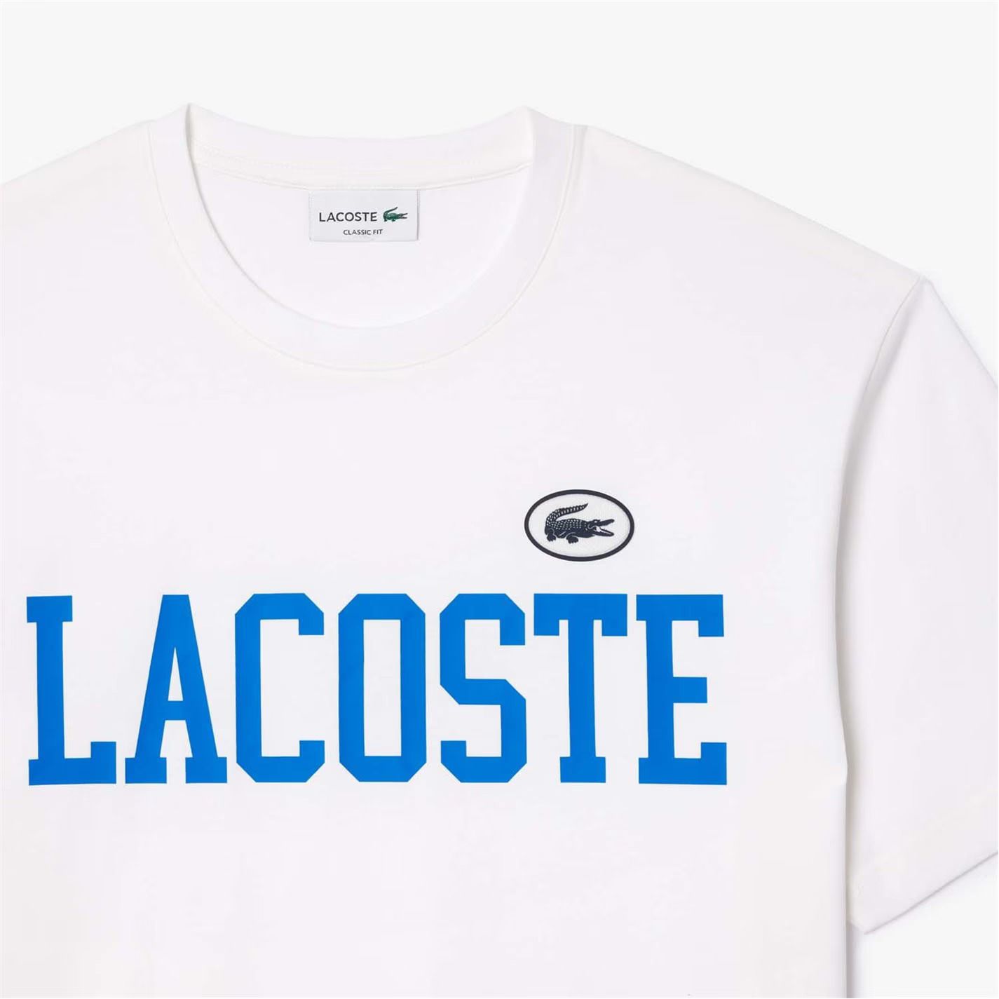 배색 뱃지 코튼 티셔츠 Contrast Badge Cotton T-Shirt 328863 White