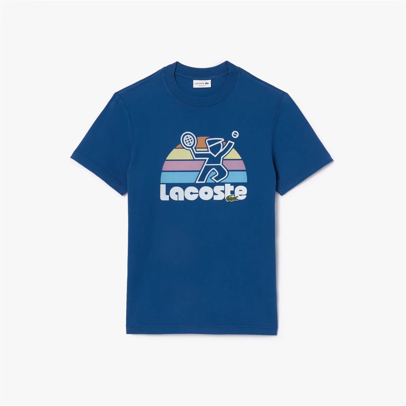 워시드 이펙트 테니스 파리 티셔츠 Washed Effect Tennis Paris T-Shirt 328555 Blue