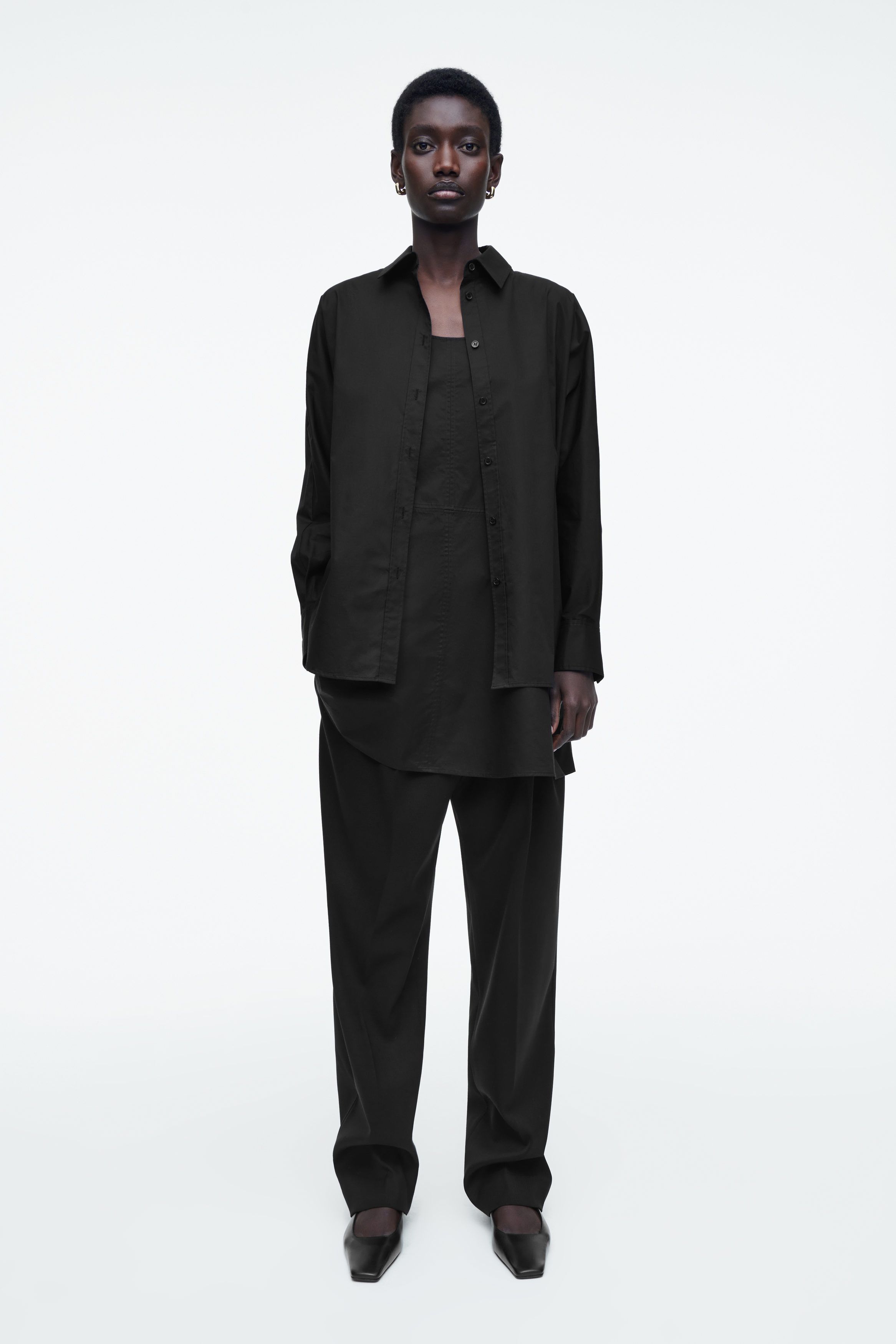 셔츠 드레스 LAYERED TRAPEZE SHIRT DRESS 1281230001