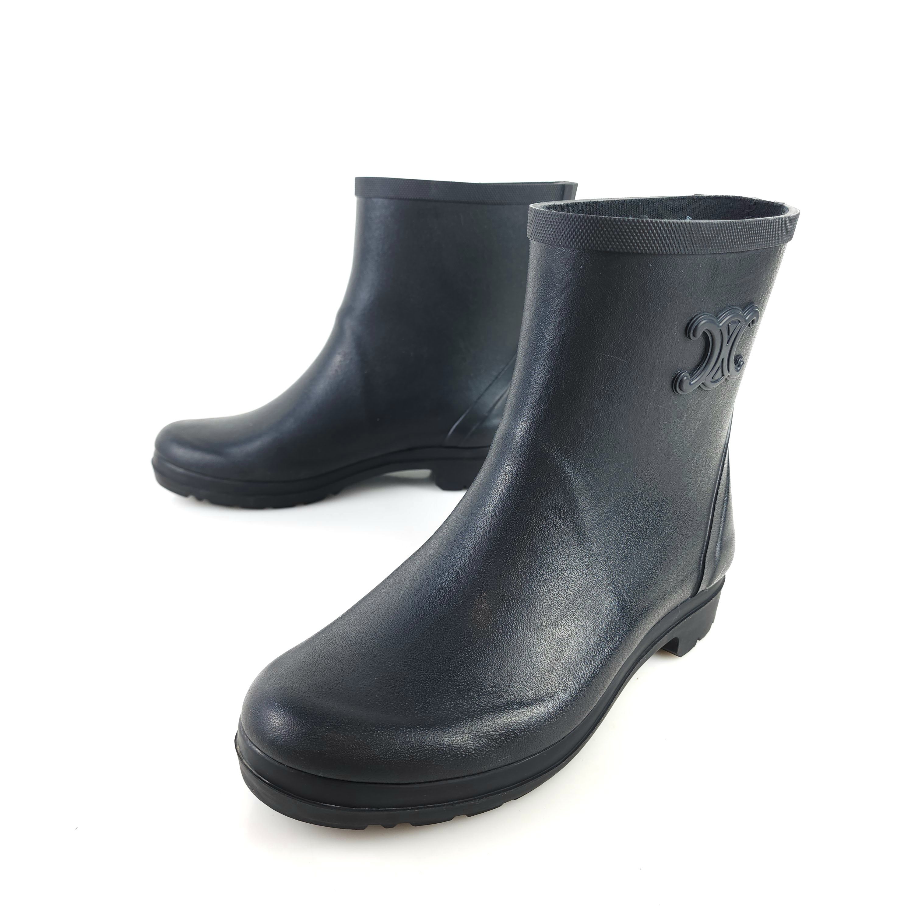 Celine Women's Rubber Mid Rain Boots 360117001C 8578 | eBay