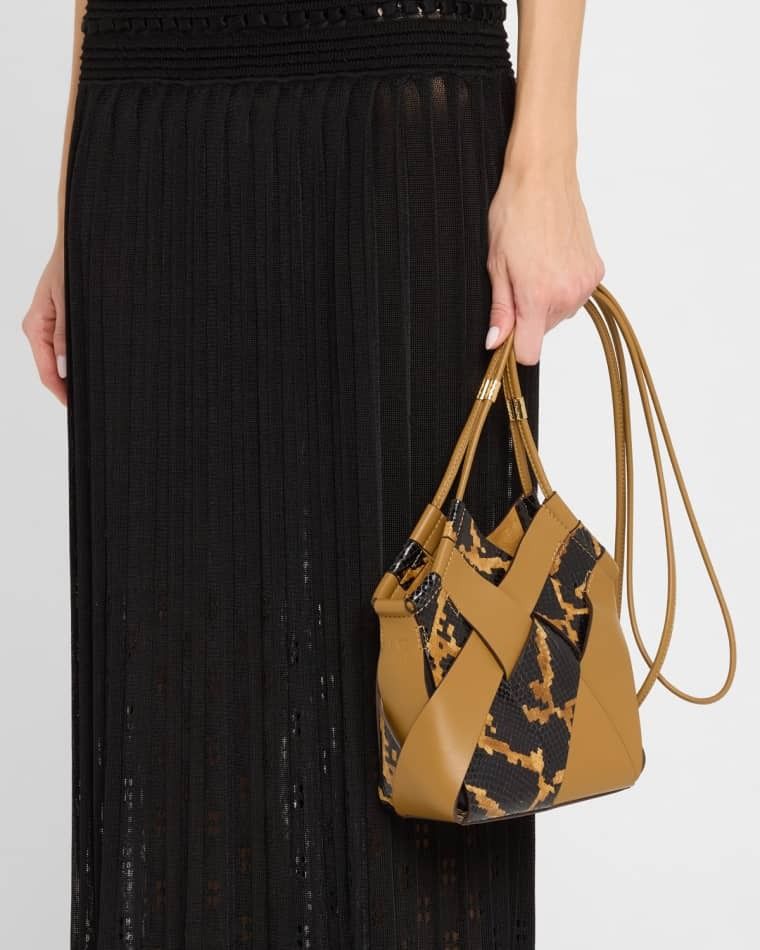 샬롯 가죽 크로스백 가방 Charlotte Snake-Print Leather Crossbody Bag prod278600486DESERT EXOTIC