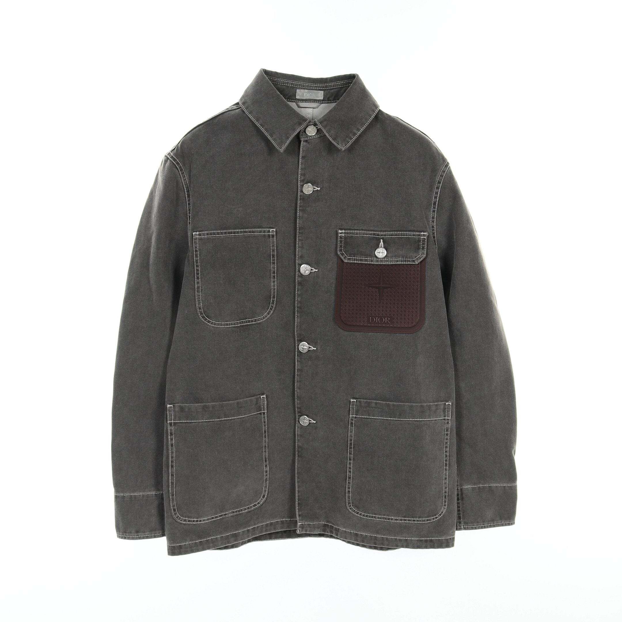 중고 남성,의류,자켓 디올 스톤 청자켓 코튼 그레이  DIOR × Stone Island      957450