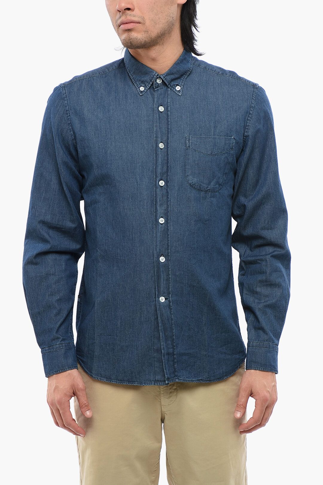 샴브레이 셔츠 포켓 Chambray Shirt With Breast Pockets 642563
