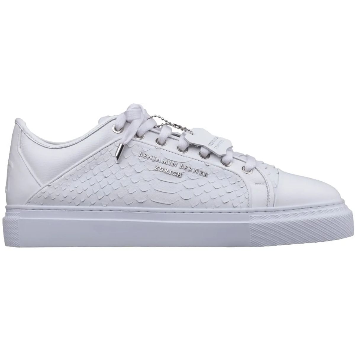 화이트 파이톤 컷 로우 스니커즈 BENJAMIN BERNER Odin White Python Cut weiß                        Low-Top Sneaker A0573790