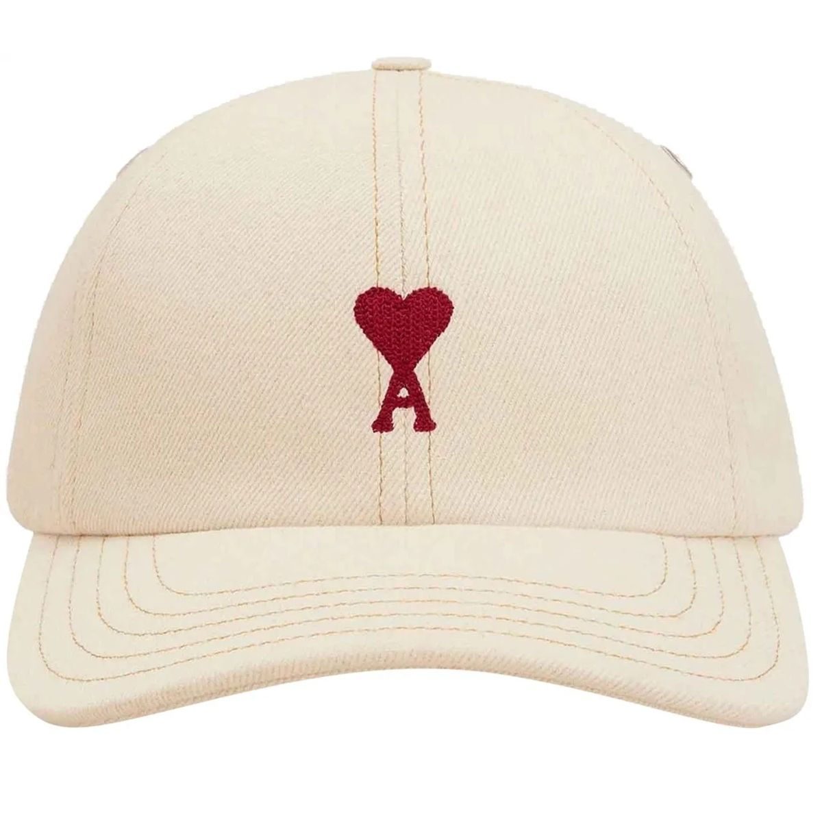 아미 파리 자수 코튼 모자 베이지 AMI Paris Embroidered Cotton Cap beige A0575947