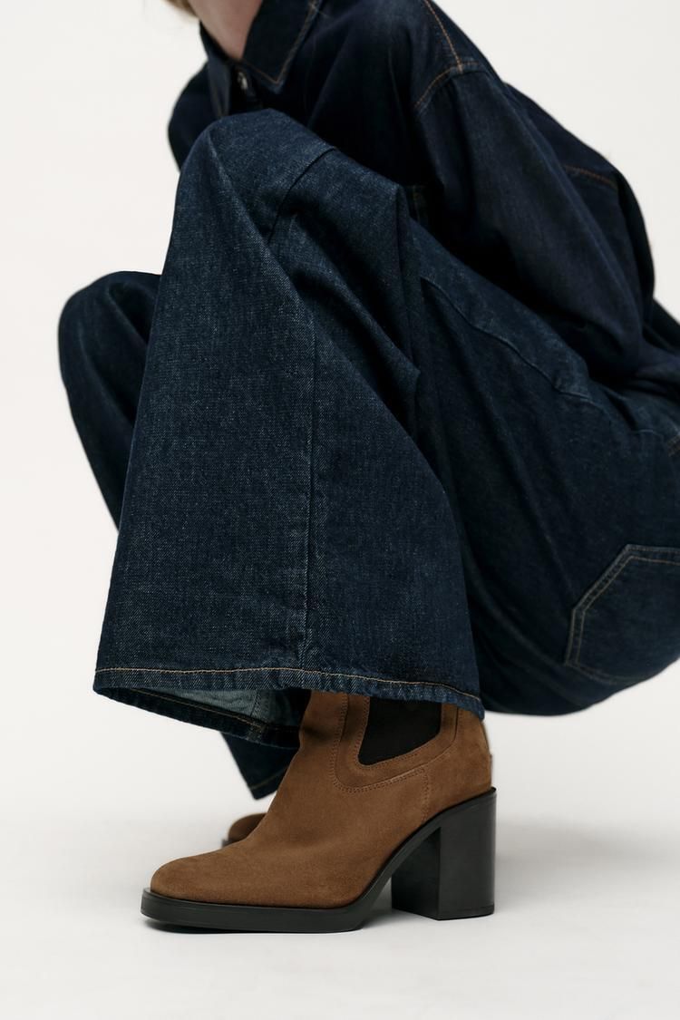 첼시 블록 앵클 부츠 CHELSEA PULL-ON BLOCK HEELED ANKLE BOOTS 410876042